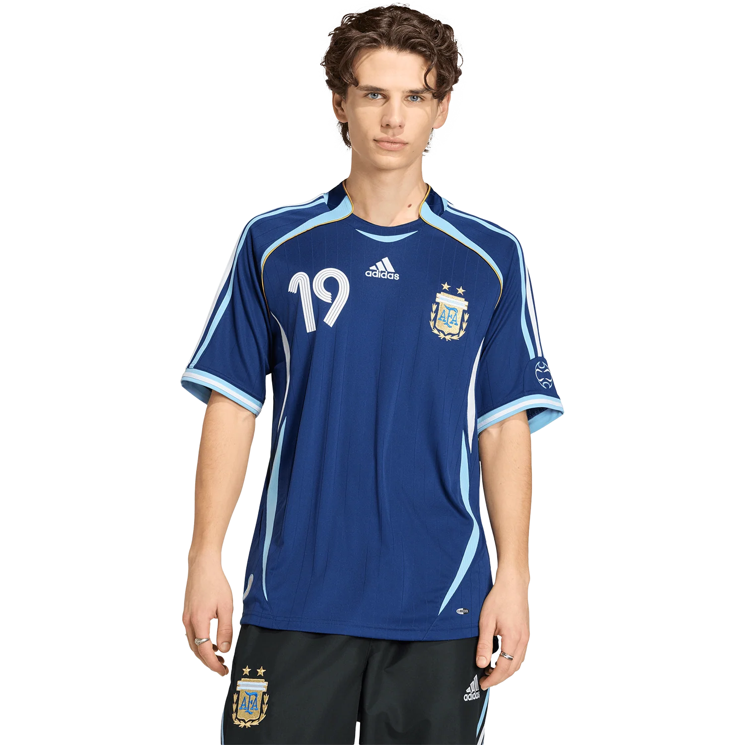 adidas Argentina 2006 Men's Away Messi 19 Jersey - Image 3