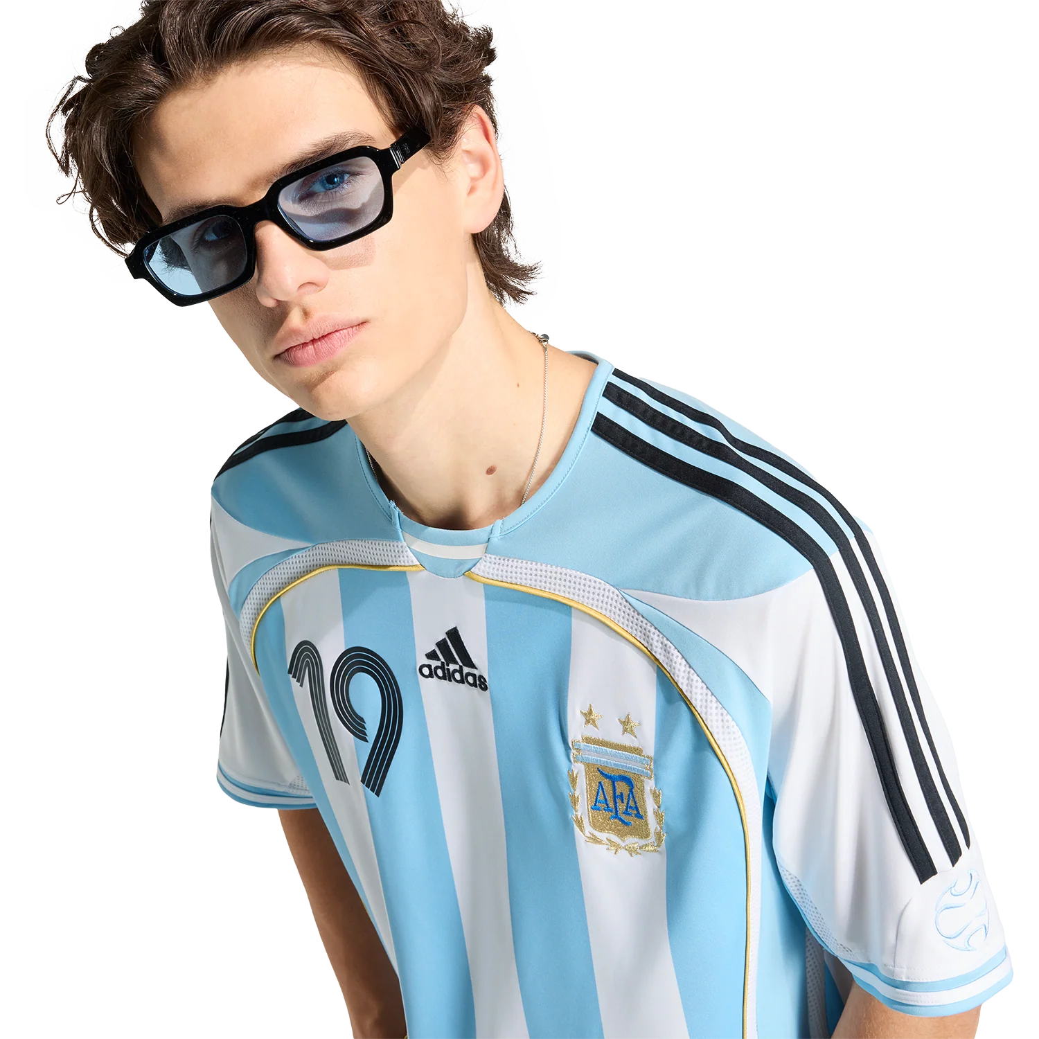 adidas Argentina 2006 Men's Home Messi 19 Jersey - Image 6