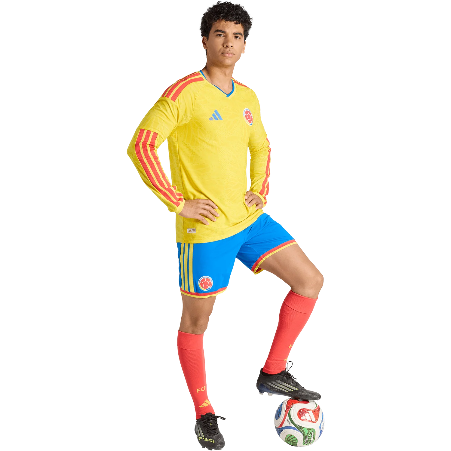 adidas Colombia 2026 Men's Long Sleeve Home Authentic Match Jersey - Image 6