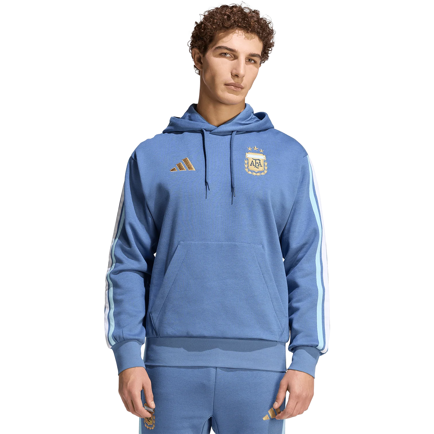 adidas Argentina Men’s DNA Fleece Hoodie - Image 2