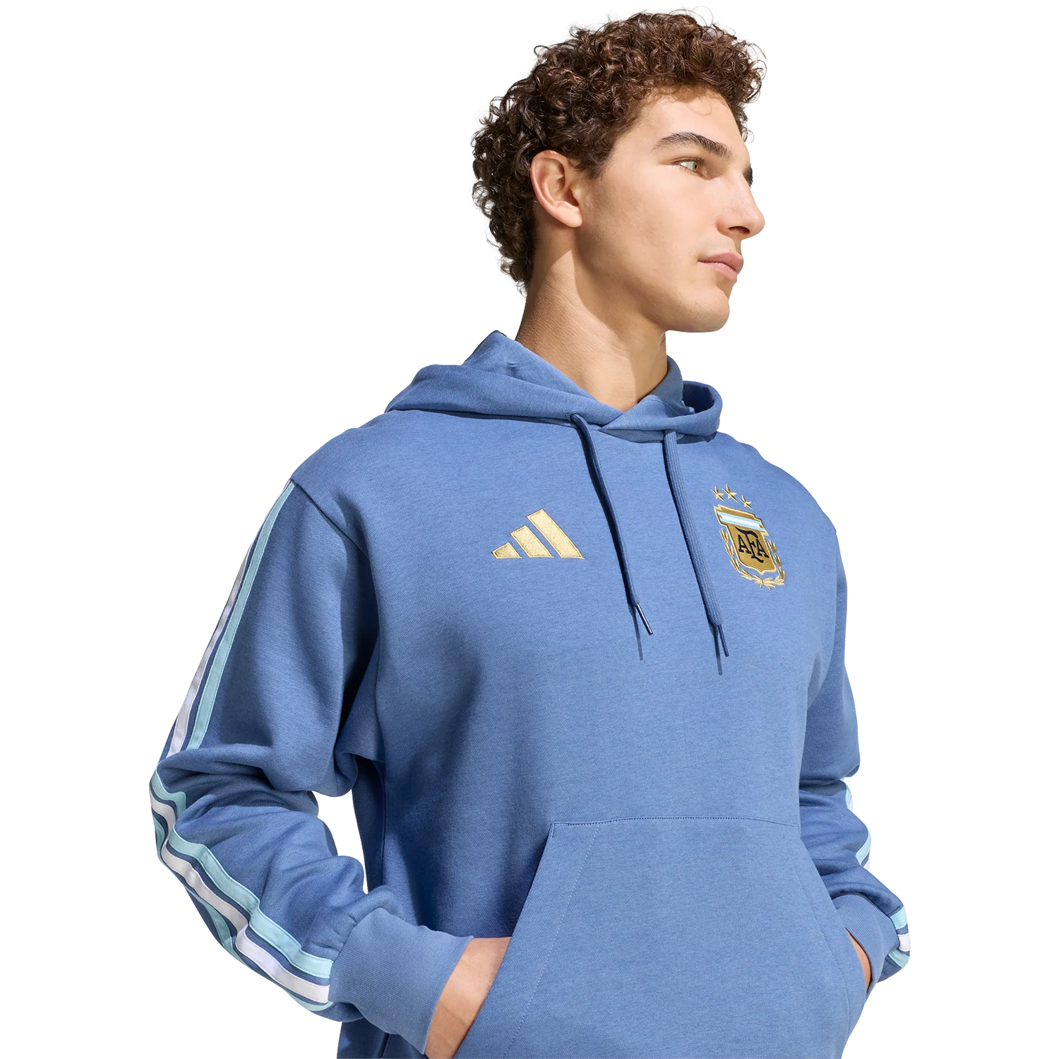adidas Argentina Men’s DNA Fleece Hoodie - Image 5