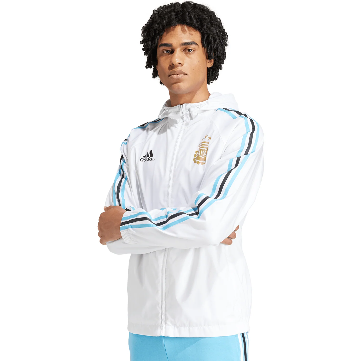 adidas Argentina Men's Full Zip Windbreaker Jacket - Image 2