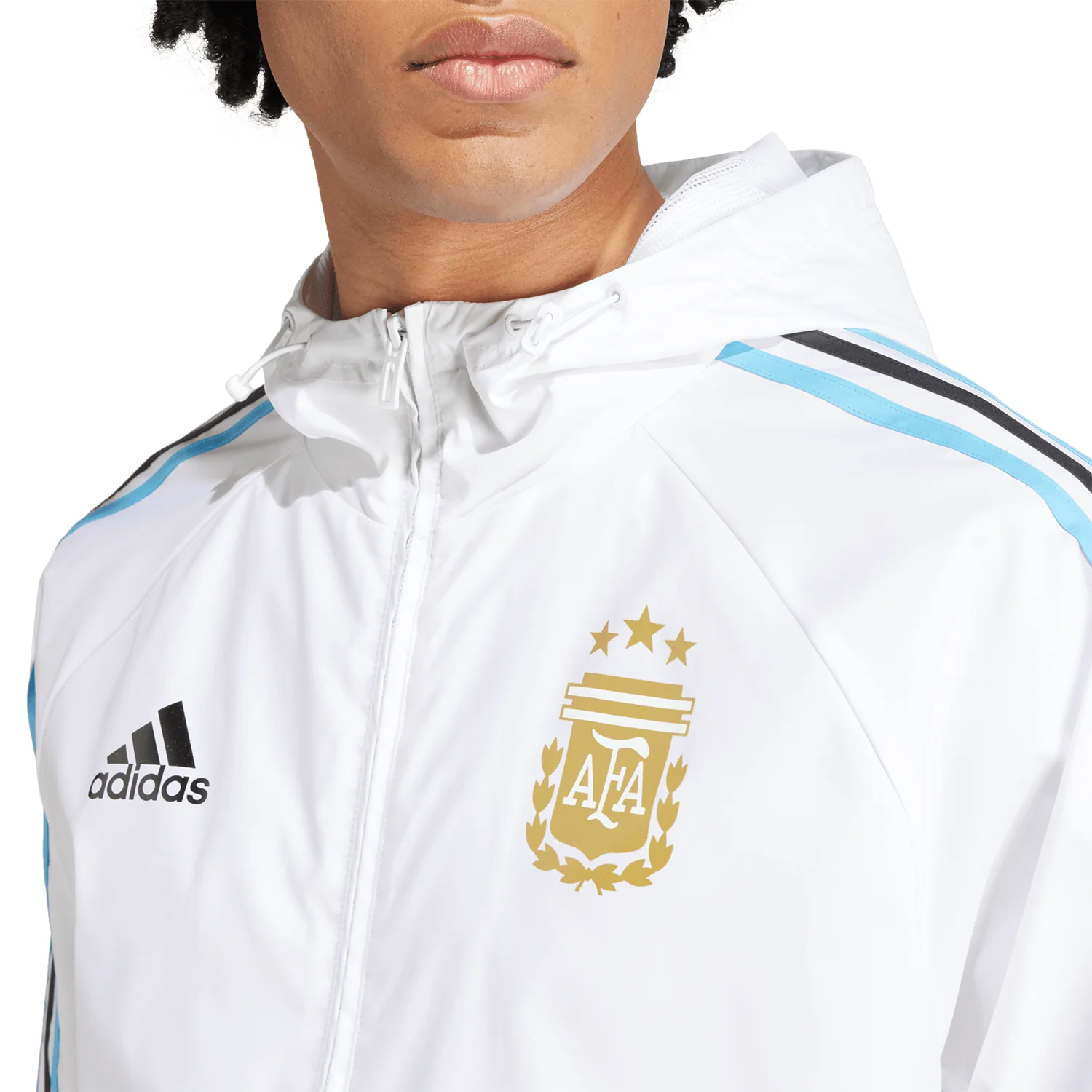 adidas Argentina Men's Full Zip Windbreaker Jacket - Image 4
