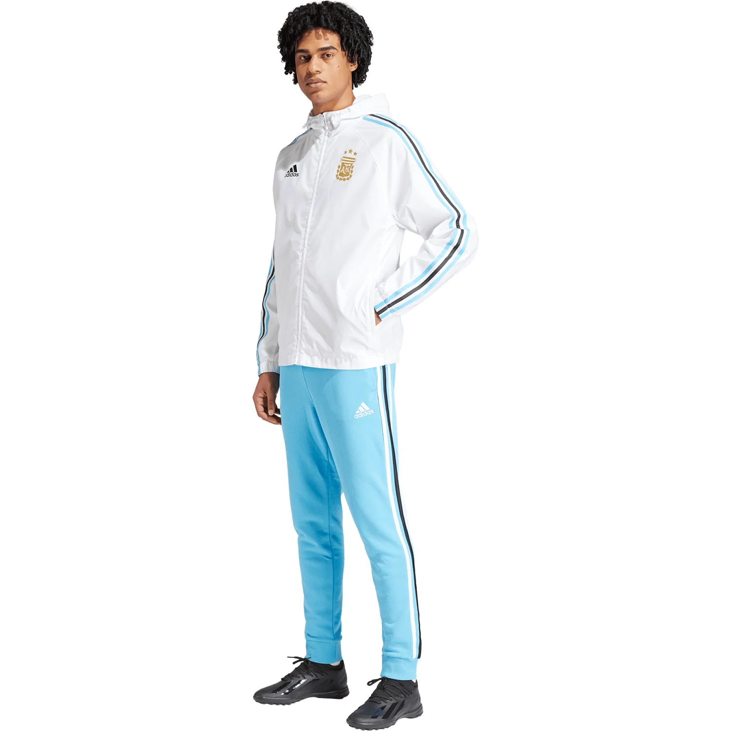 adidas Argentina Men's Full Zip Windbreaker Jacket - Image 6