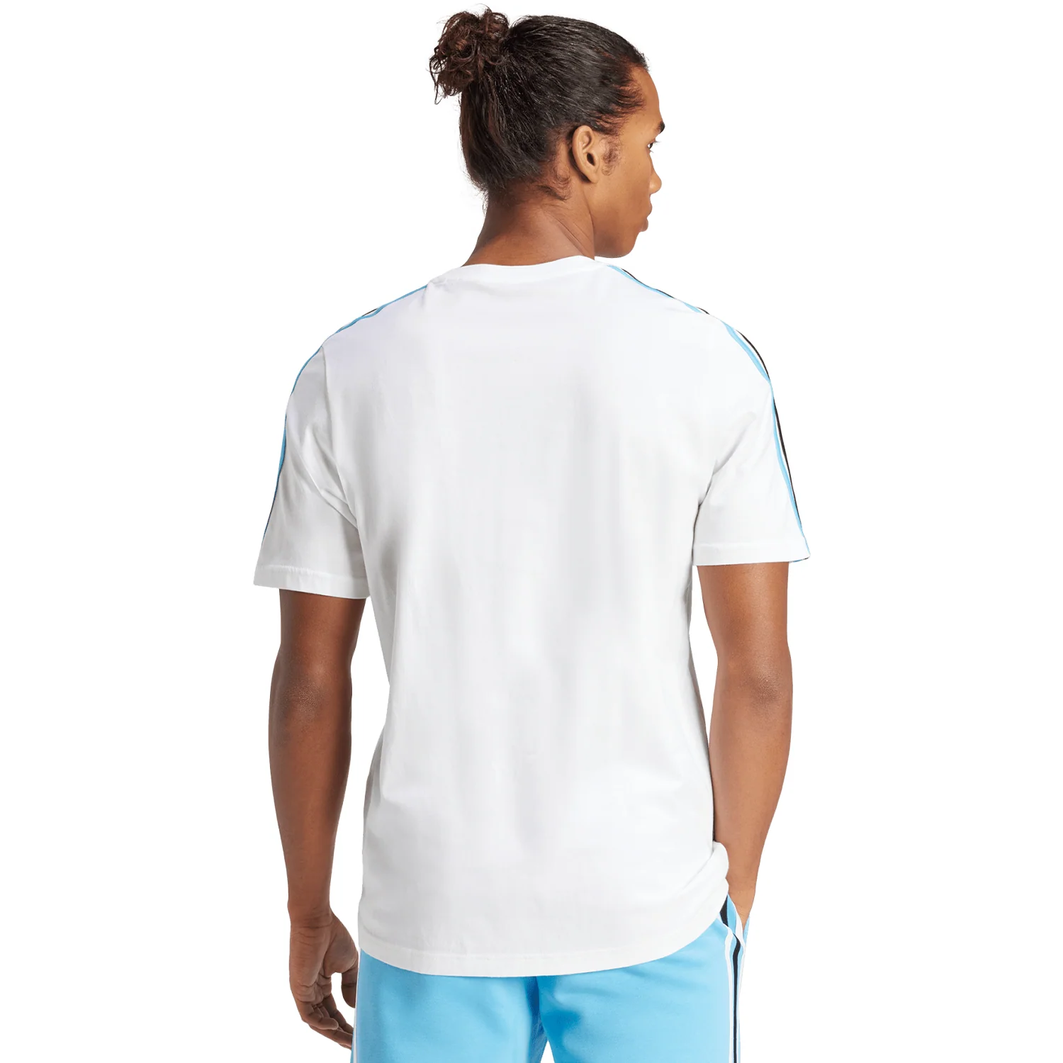 adidas Argentina Men's Short Sleeve 3-Stripe DNA Tee - Image 3