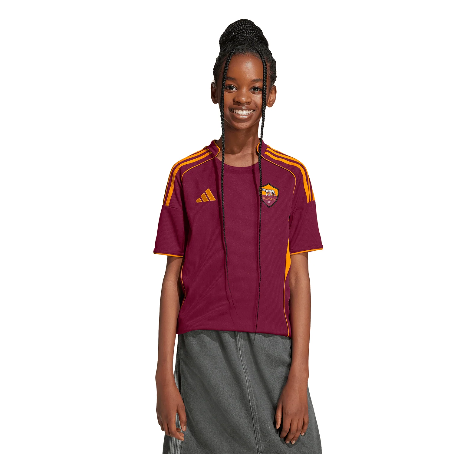 adidas AS Roma 2025-26 Youth Home Stadium Jersey - Image 3