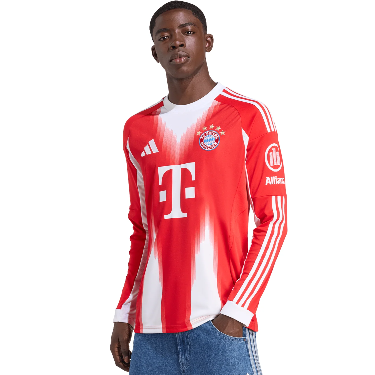 adidas Bayern Munich 2025-26 Men's Home Long Sleeve Stadium Jersey - Image 3