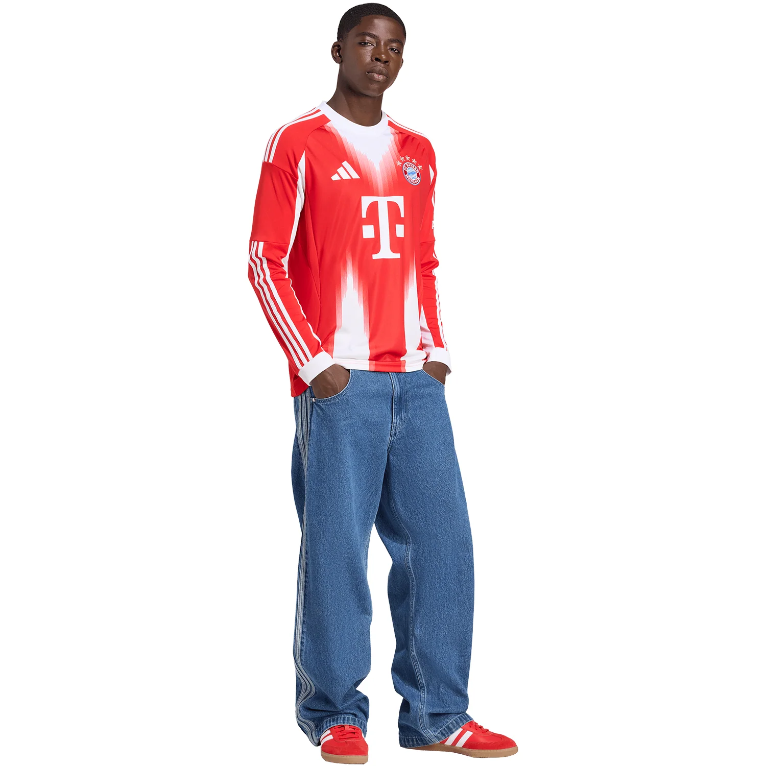 adidas Bayern Munich 2025-26 Men's Home Long Sleeve Stadium Jersey - Image 5