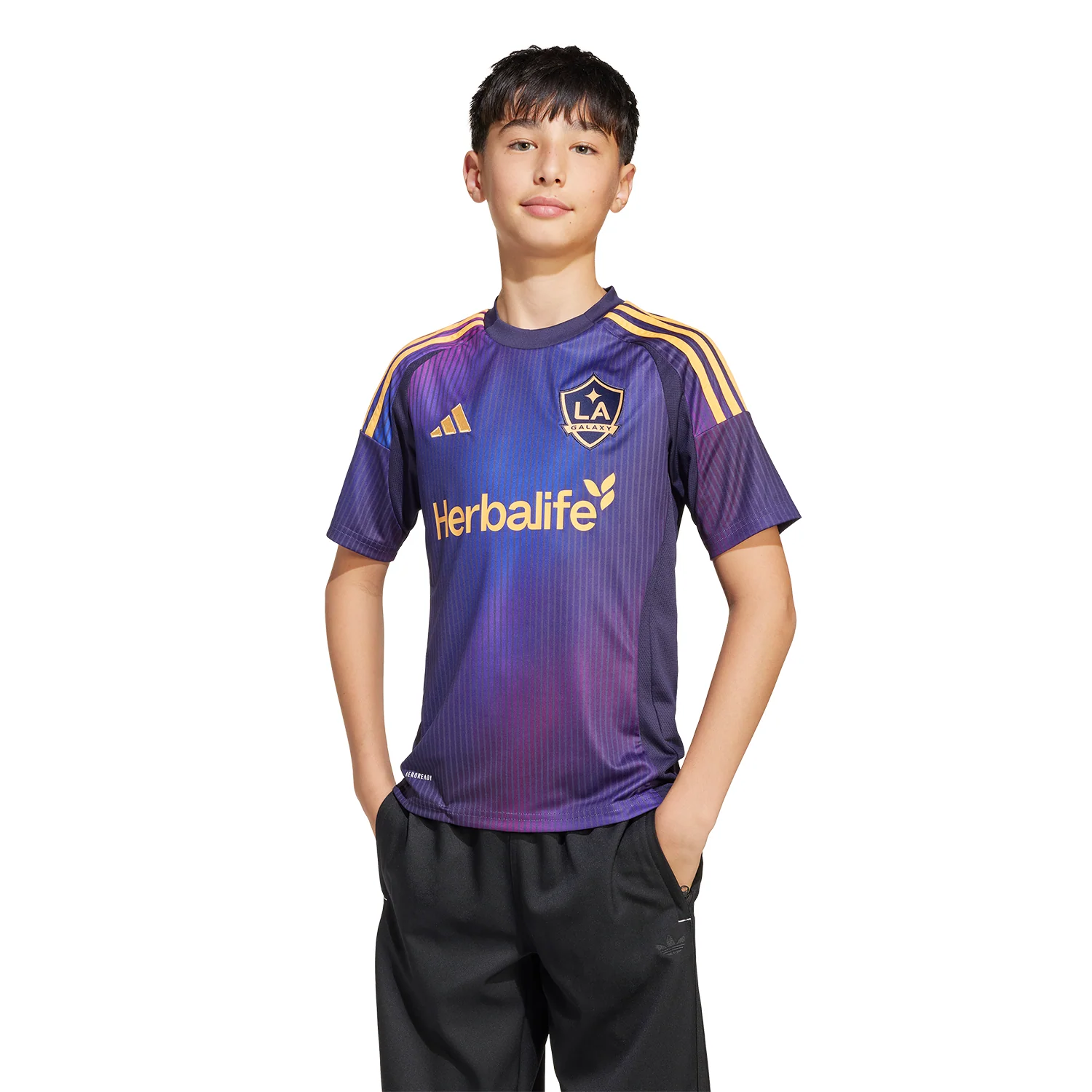 adidas LA Galaxy 2025-26 Youth Away Stadium Jersey - Image 3