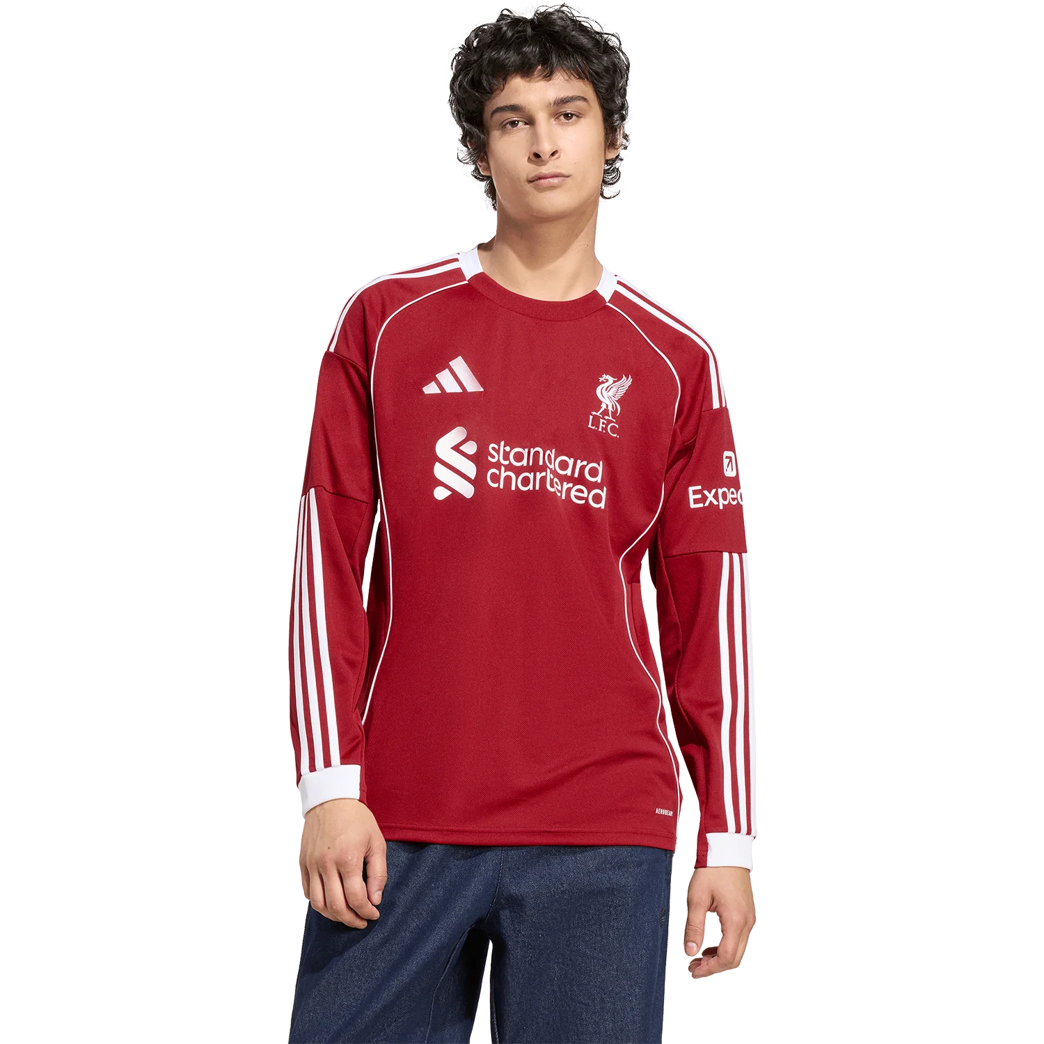 adidas Liverpool FC 2025-26 Men's Home Long Sleeve Stadium Jersey - Image 3