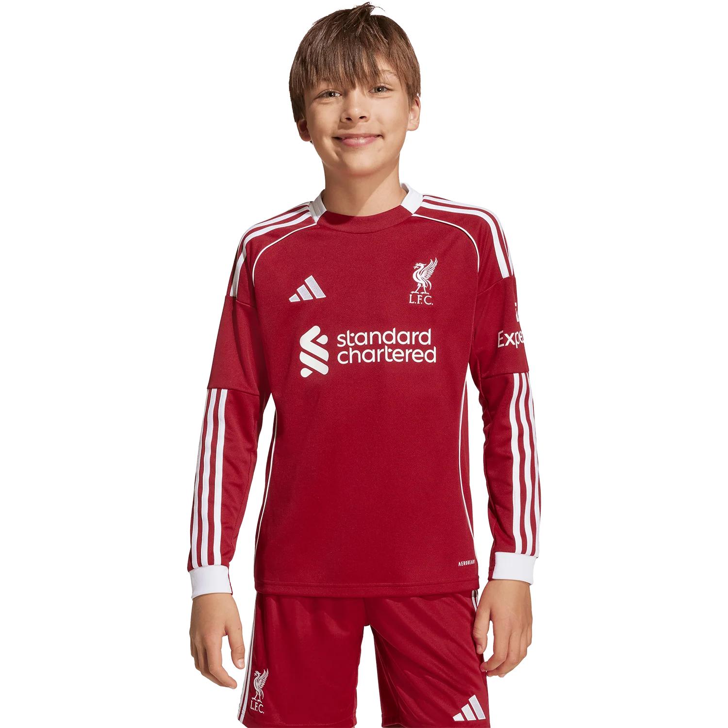 adidas Liverpool FC 2025-26 Youth Home Long Sleeve Stadium Jersey - Image 3