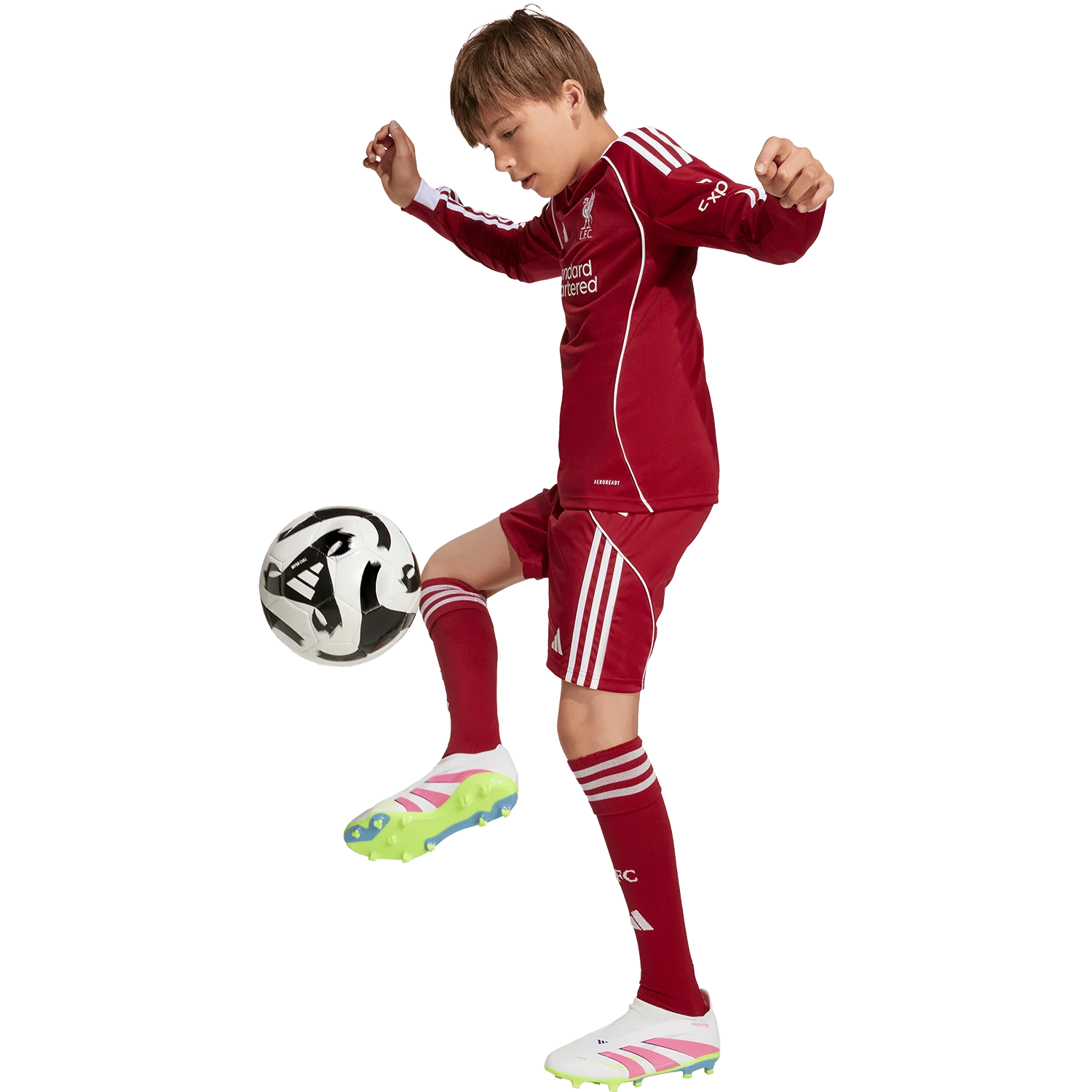 adidas Liverpool FC 2025-26 Youth Home Long Sleeve Stadium Jersey - Image 5