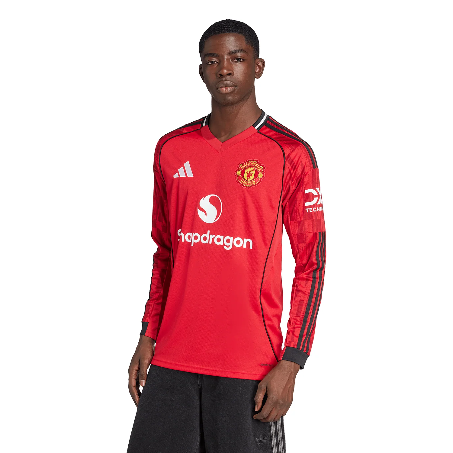 adidas Manchester United 2025-26 Men's Home Long Sleeve Stadium Jersey - Image 3