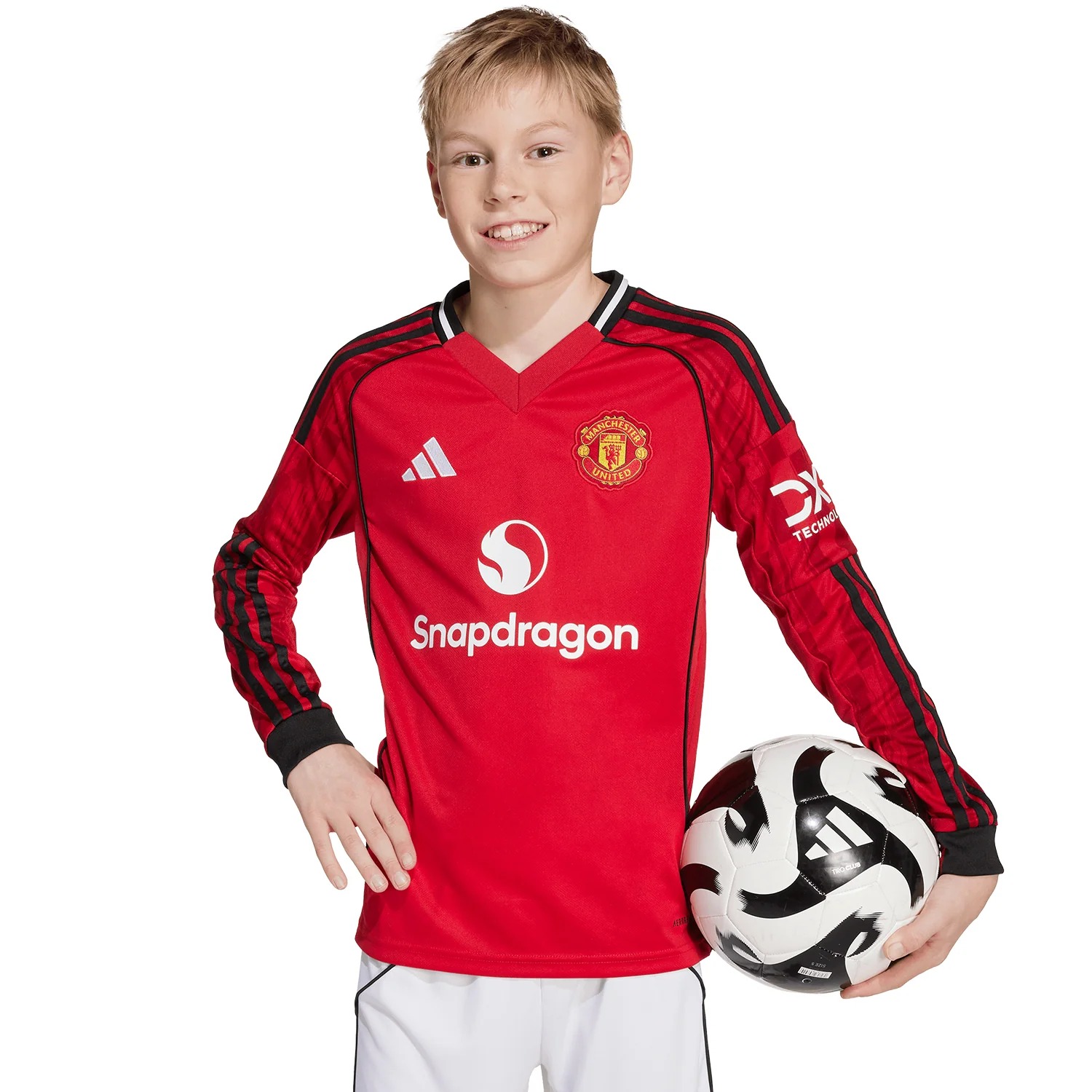 adidas Manchester United 2025-26 Youth Home Long Sleeve Stadium Jersey - Image 3