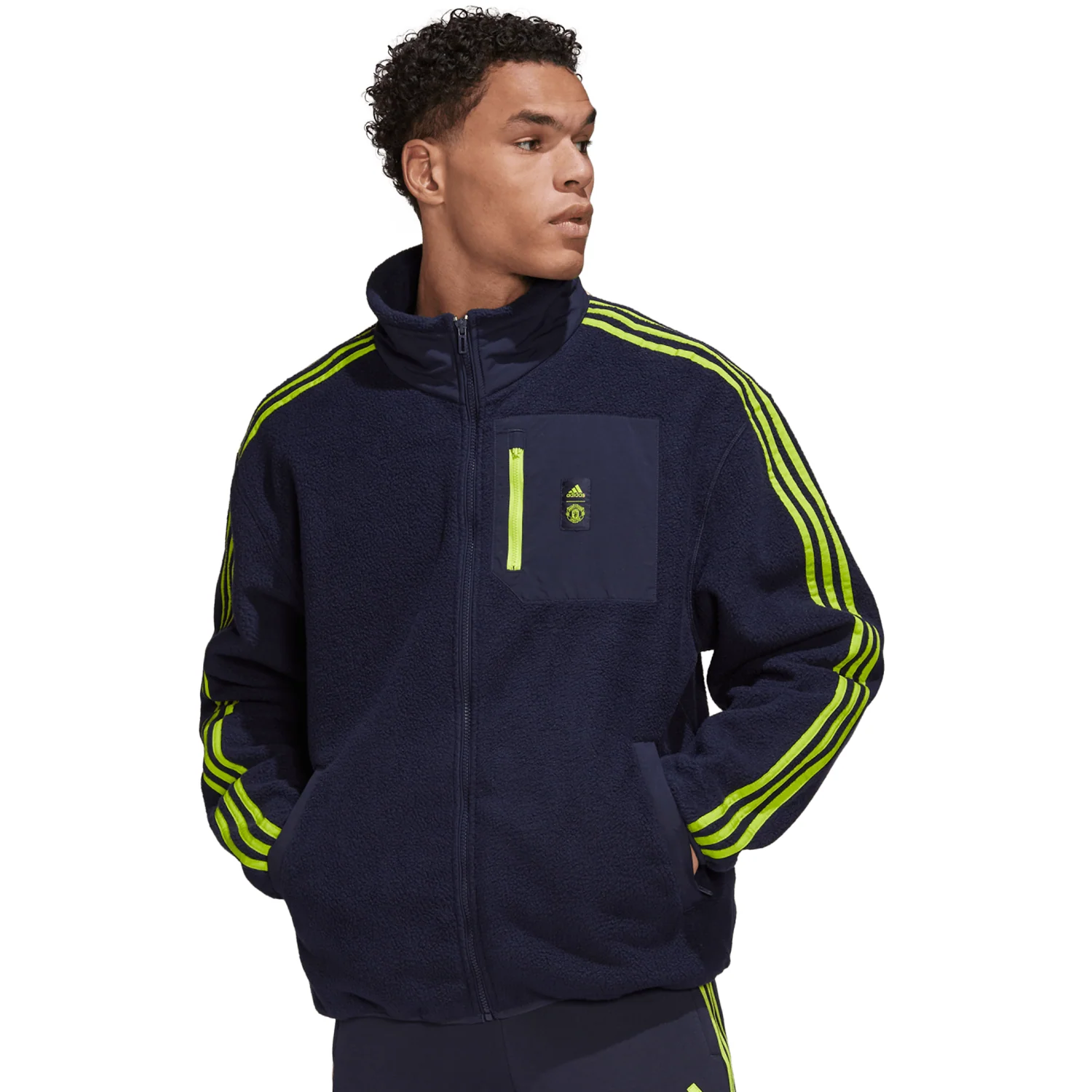 adidas Manchester United Men's Lifestyle Fleece Jacket - Image 2