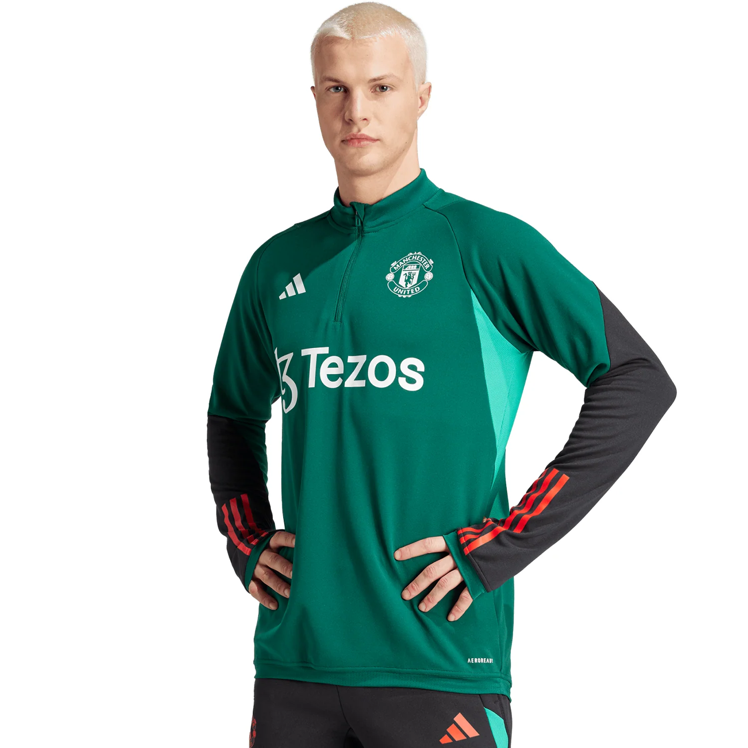 adidas Manchester United Men's Quarter-Zip Training Top - Image 2