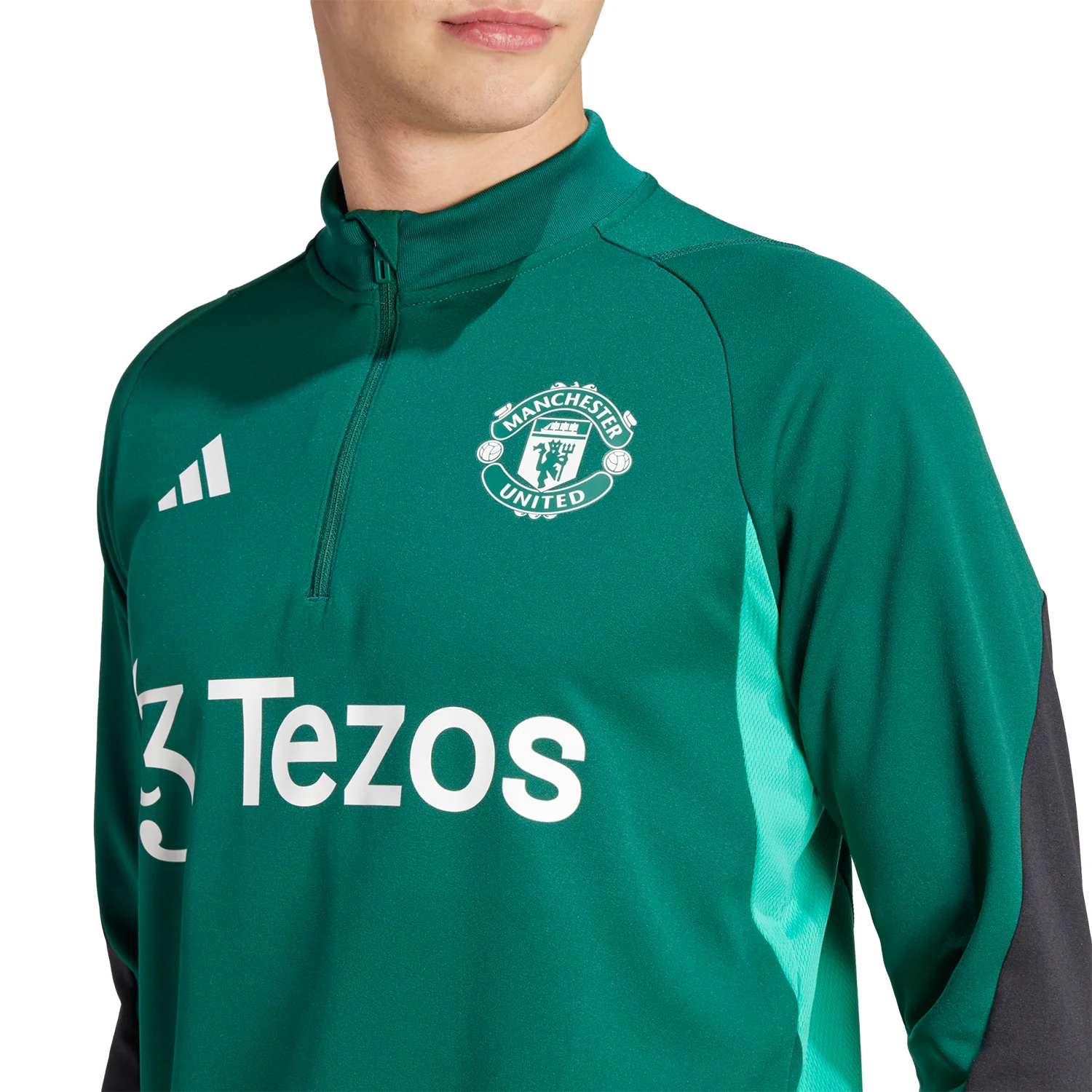 adidas Manchester United Men's Quarter-Zip Training Top - Image 4