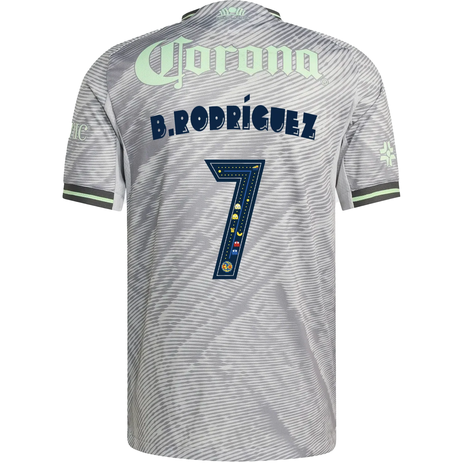 adidas Men's Club América B. Rodríguez 3rd 2025-26 Authentic Jersey (Pac-Man Edition)