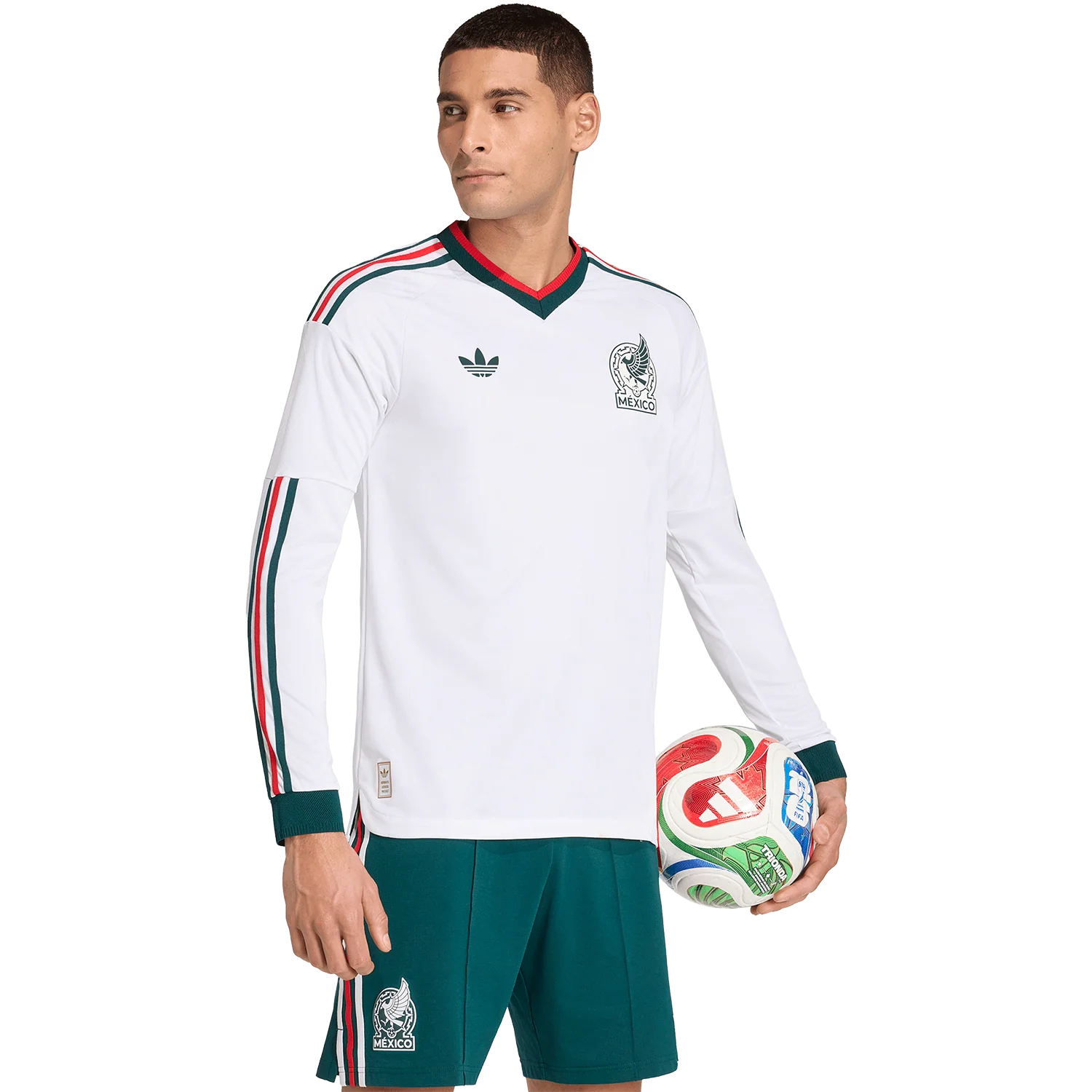 adidas Men's Mexico Away 2026 Authentic Long Sleeve Jersey - Image 3