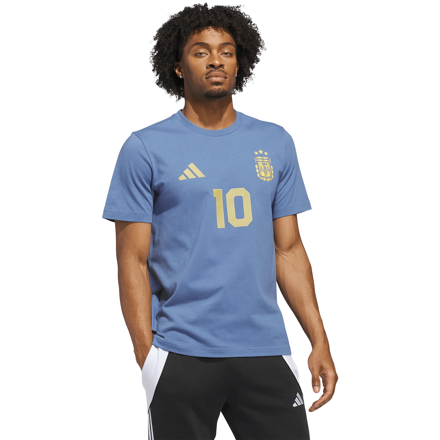 adidas Argentina Men's Messi Name and Number Tee - Image 2