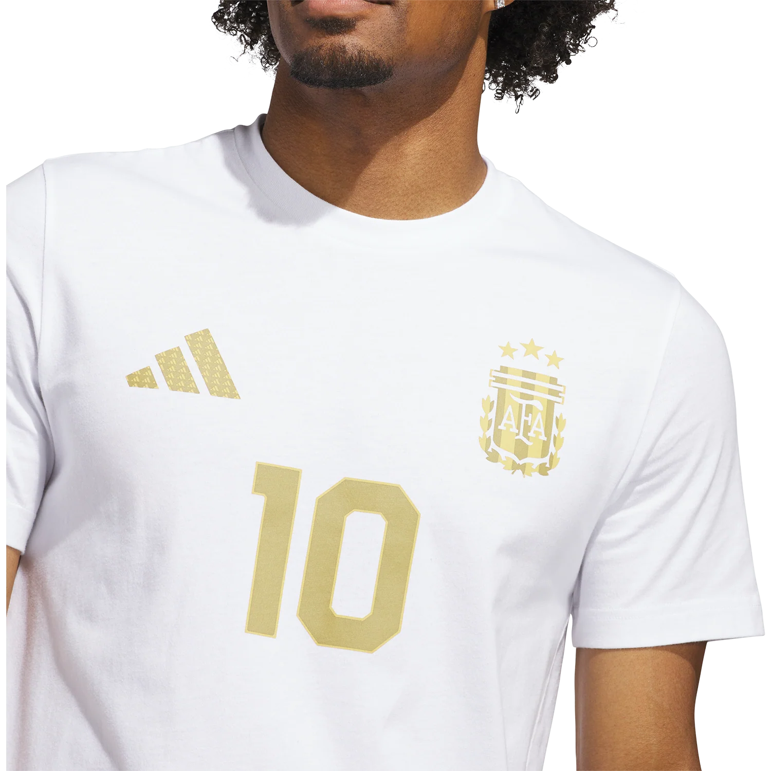 adidas Argentina Men's Messi Name and Number Tee - Image 5