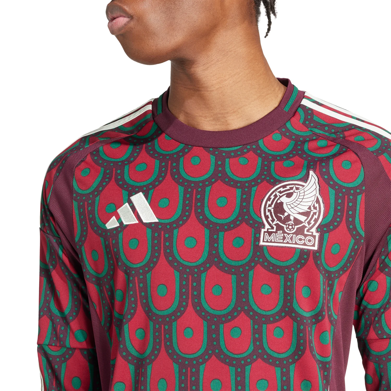 adidas Mexico 2024 Men's Long Sleeve Home Stadium Jersey - Image 5