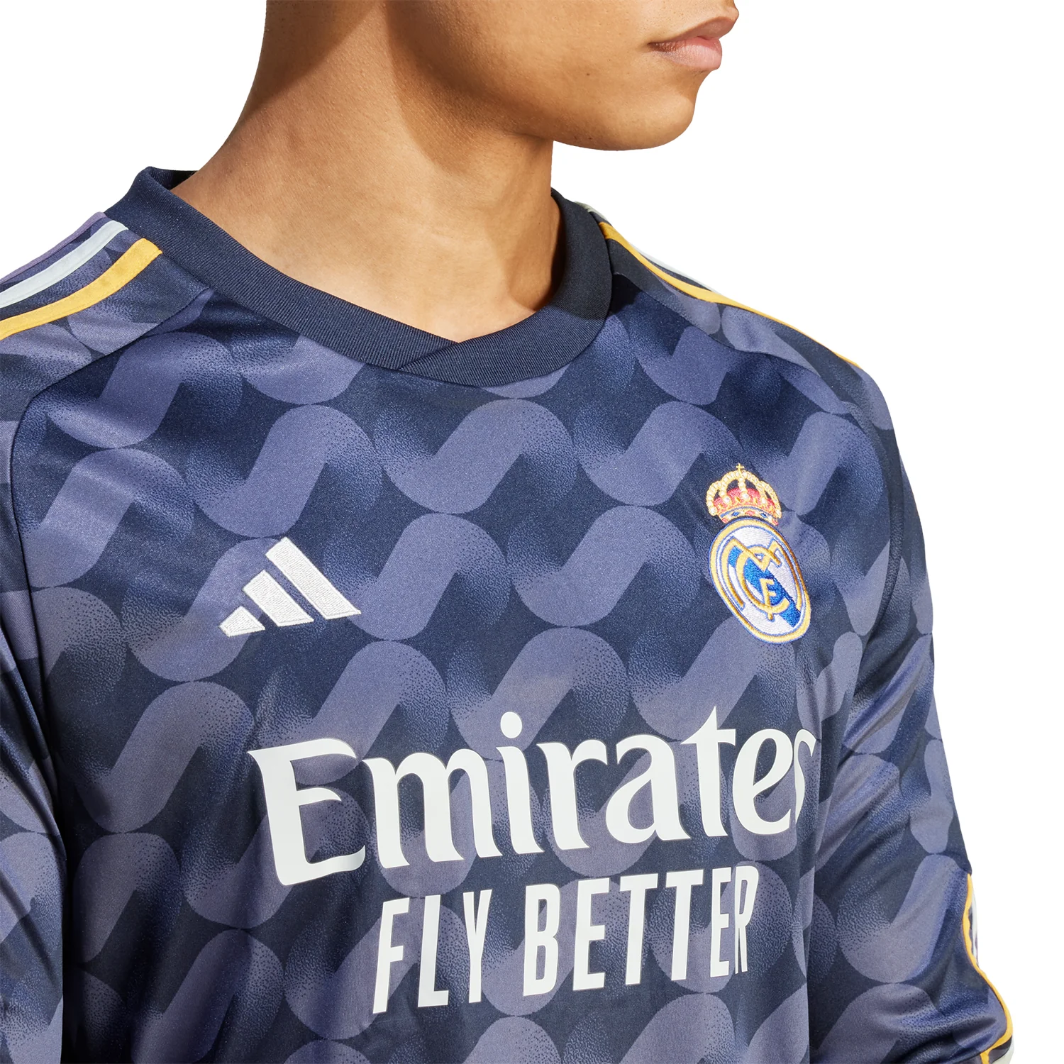 adidas Real Madrid 2023-24 Men's Away Stadium Long Sleeve Jersey - Image 6