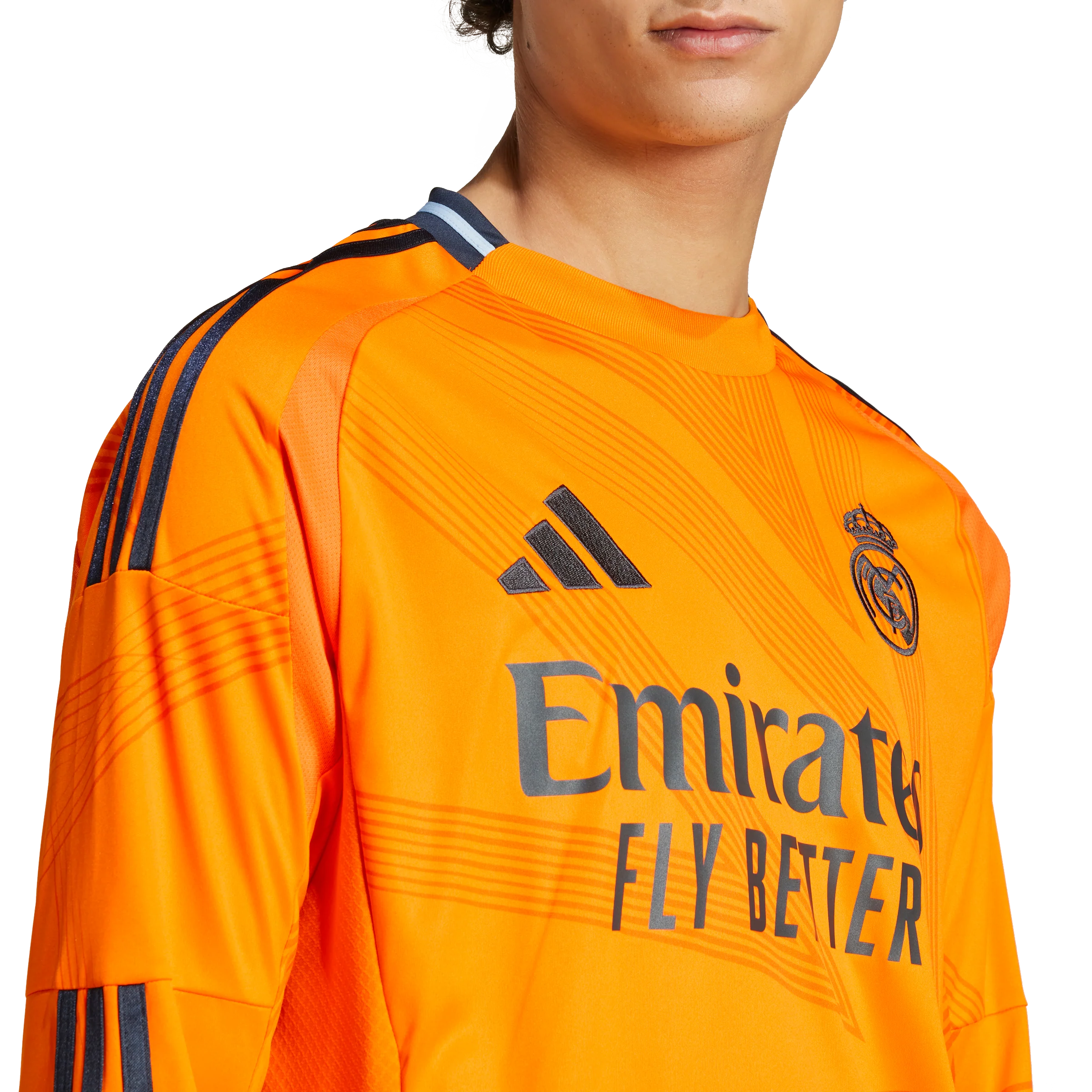 adidas Real Madrid 2024-25 Men's Long Sleeve Away Stadium Jersey - Image 5