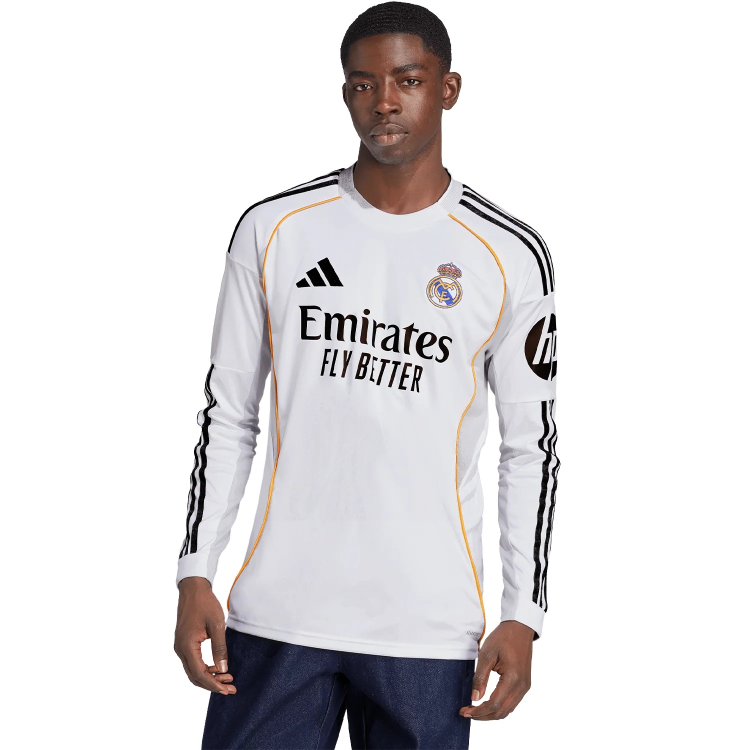 adidas Real Madrid 2025-26 Men's Home Long Sleeve Stadium Jersey - Image 3