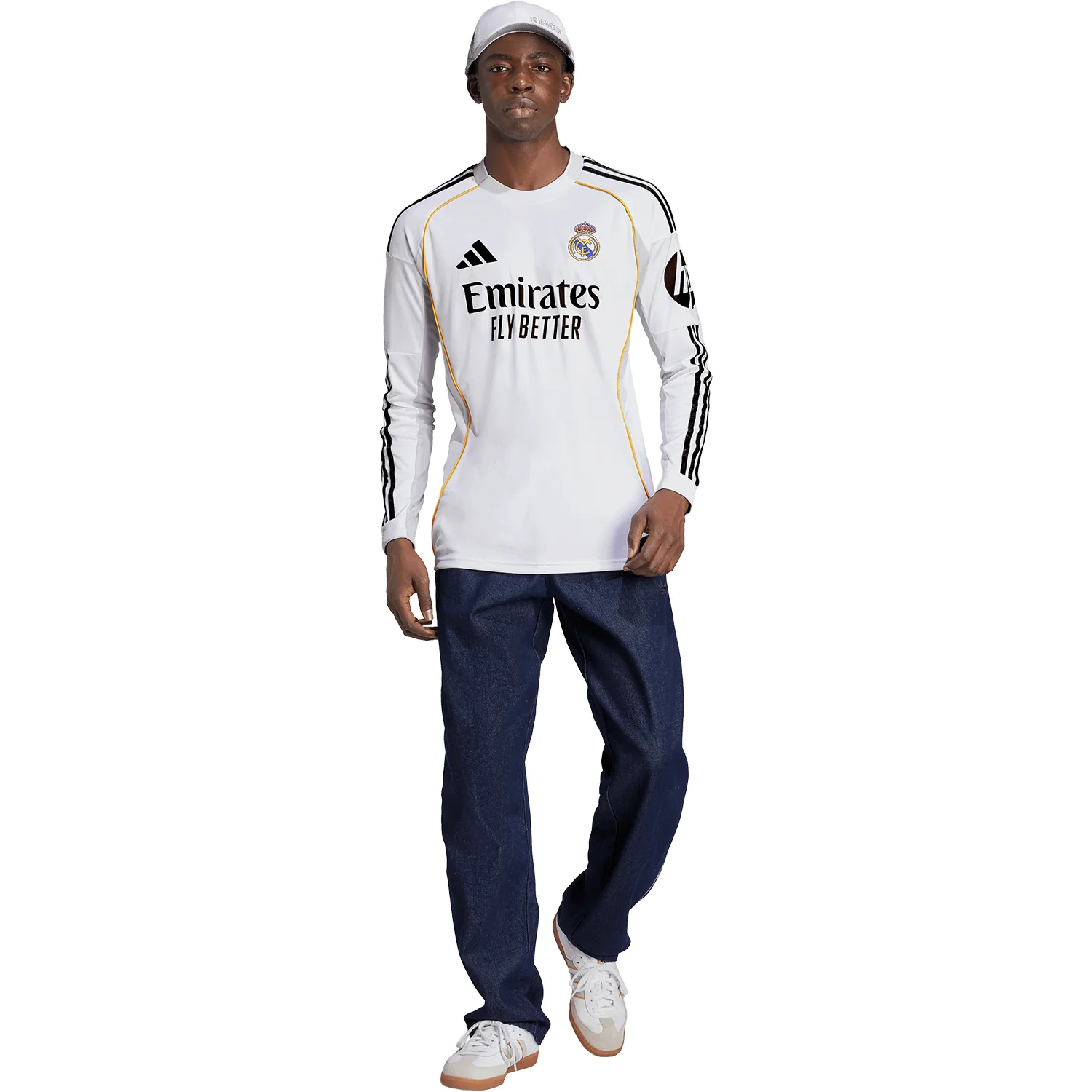 adidas Real Madrid 2025-26 Men's Home Long Sleeve Stadium Jersey - Image 5