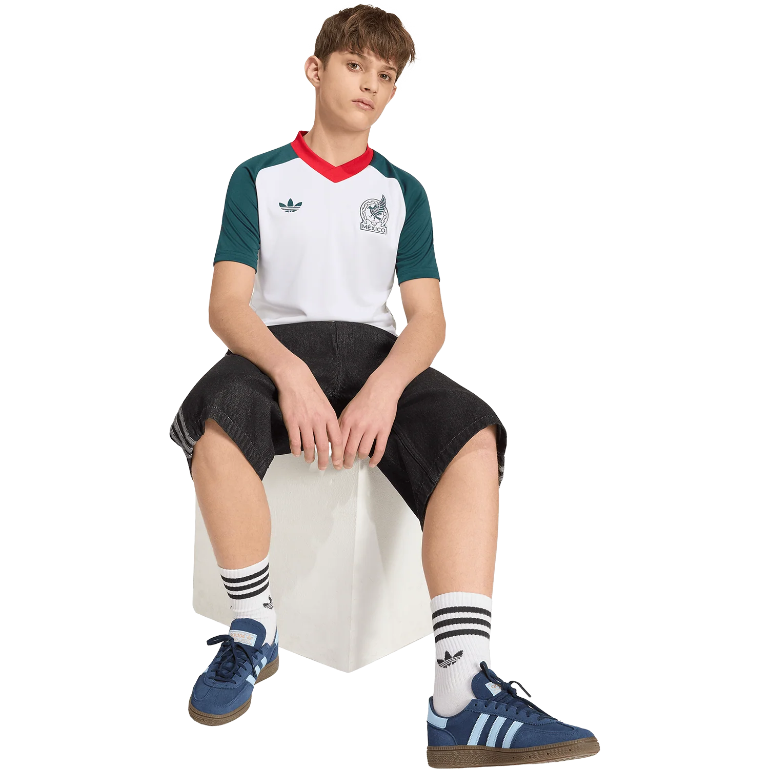 adidas Youth Mexico Away Pre-Match Jersey - Image 5