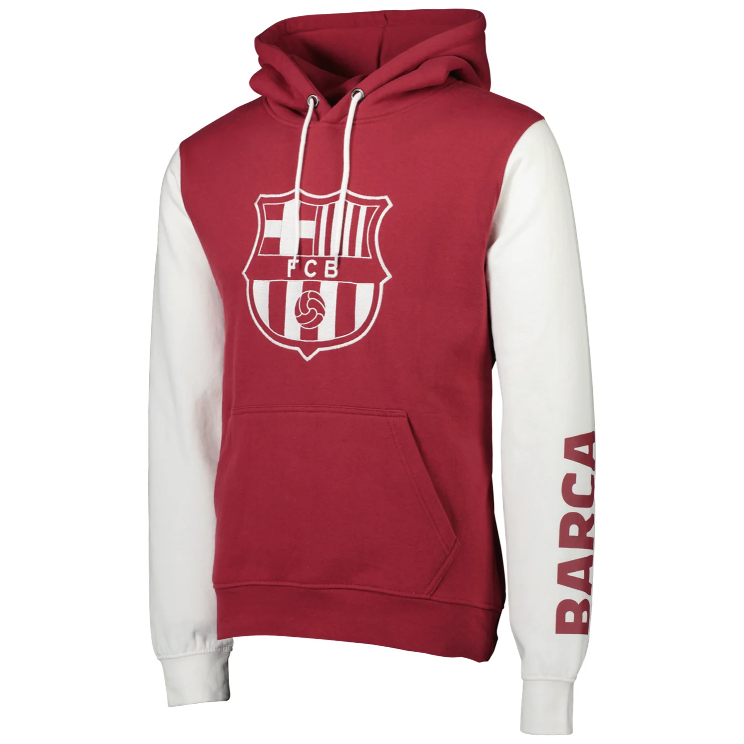 FC Barcelona Men's Color Block Pullover Hoodie