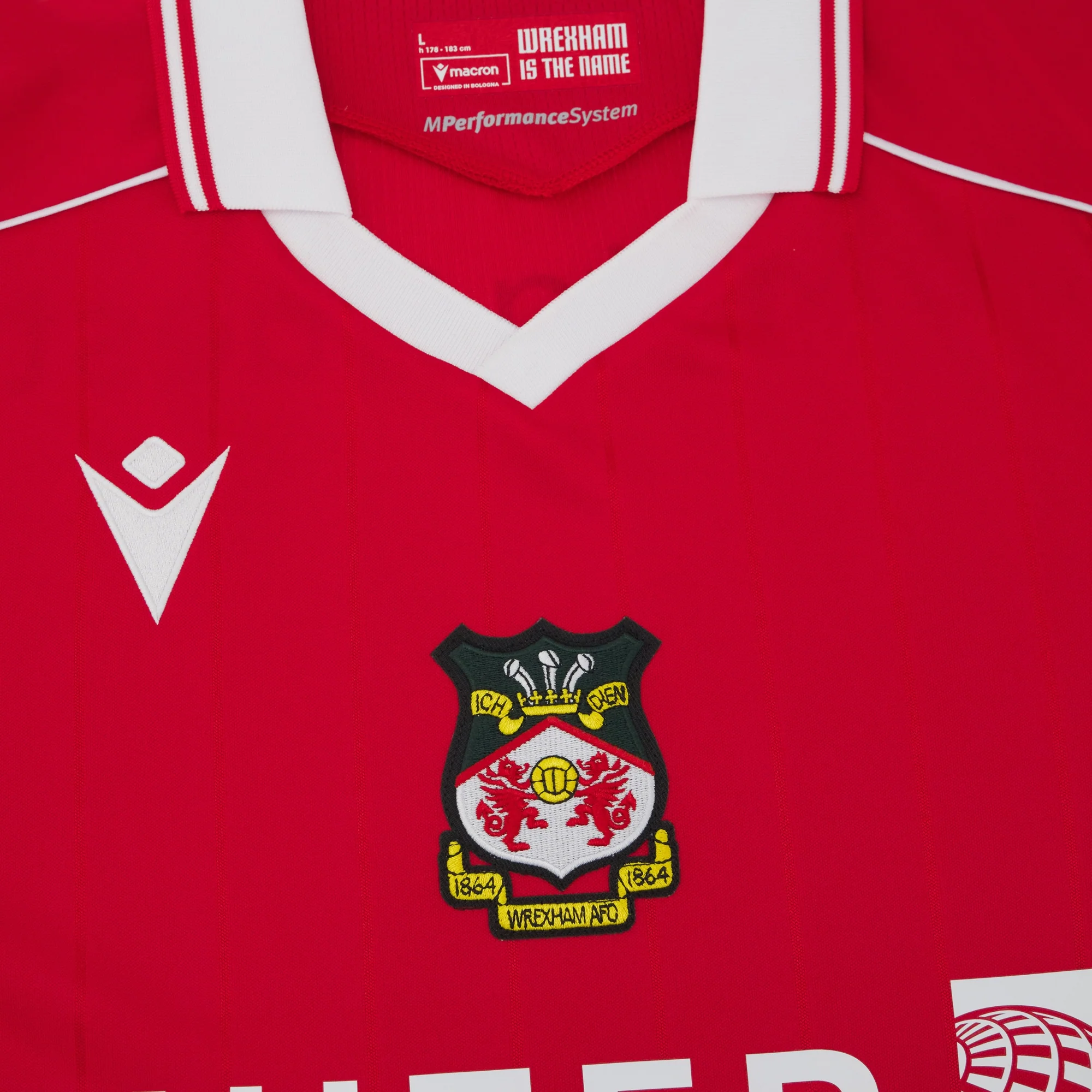 Macron Wrexham AFC 2025-26 Men's Home Long Sleeve Stadium Jersey - Image 3