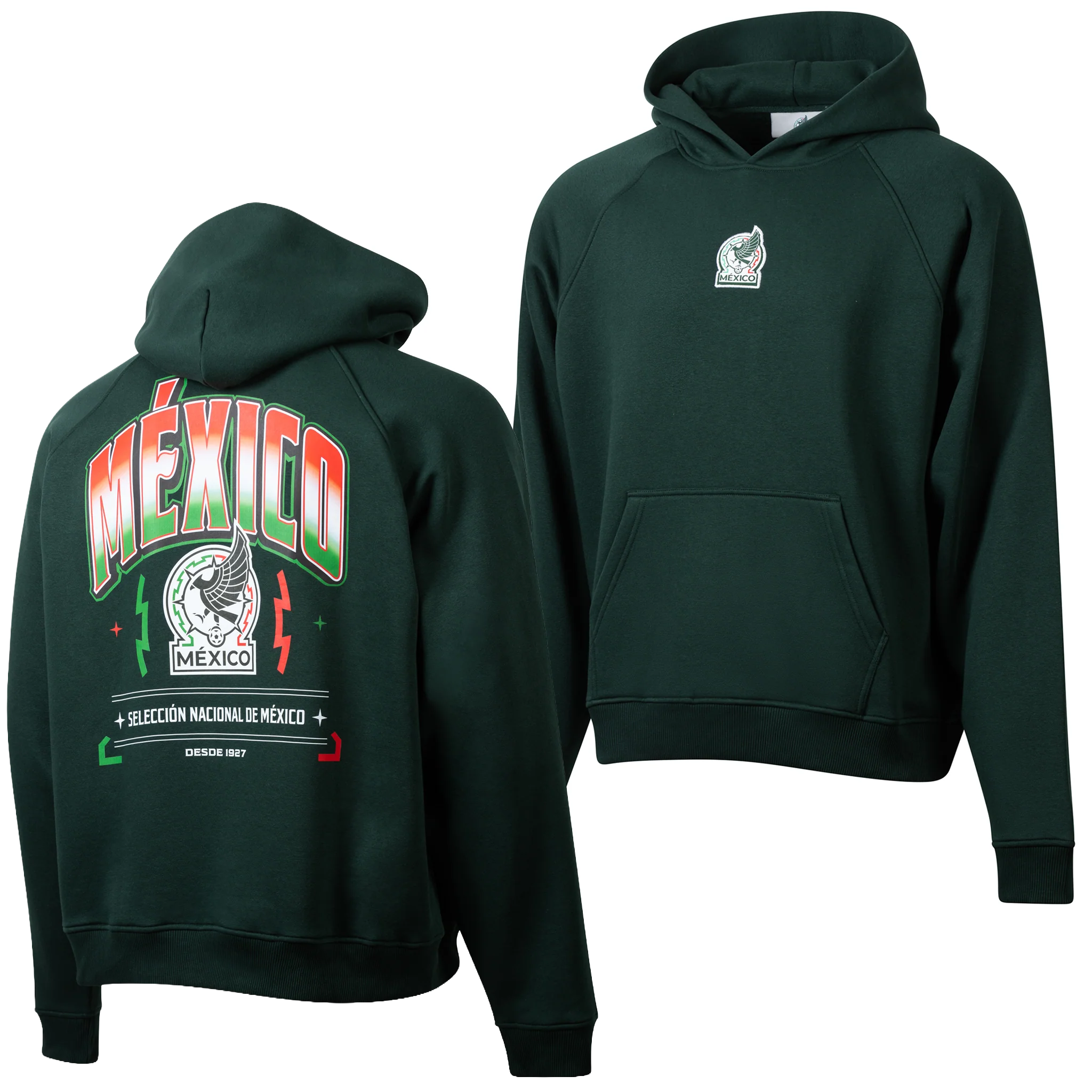 Mexico Men's Woven Badge Oversized Hoodie