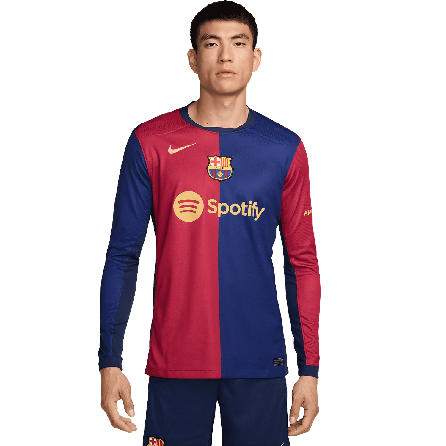 Nike FC Barcelona 2024-25 Men's Long Sleeve Home Stadium Jersey - Image 2