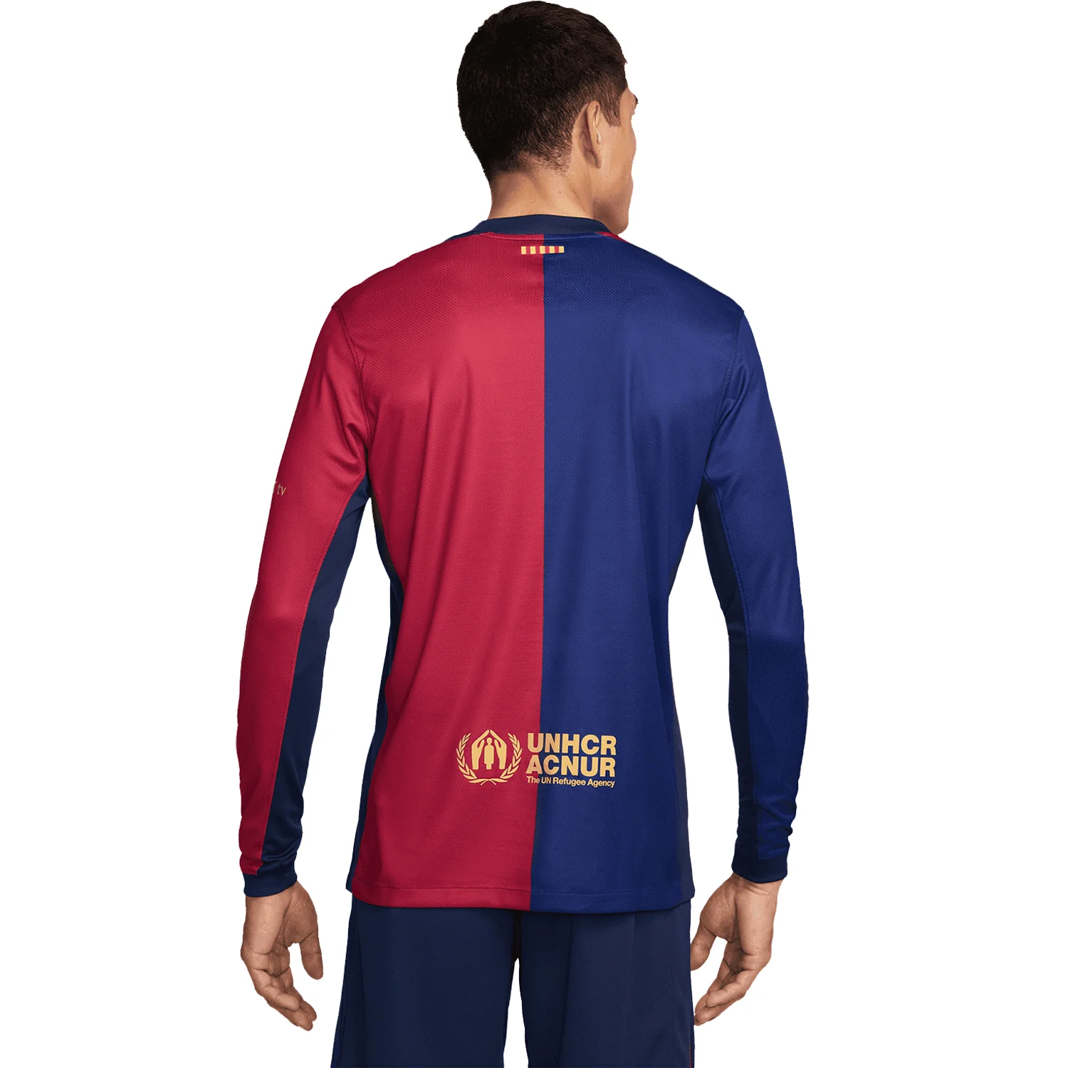 Nike FC Barcelona 2024-25 Men's Long Sleeve Home Stadium Jersey - Image 3