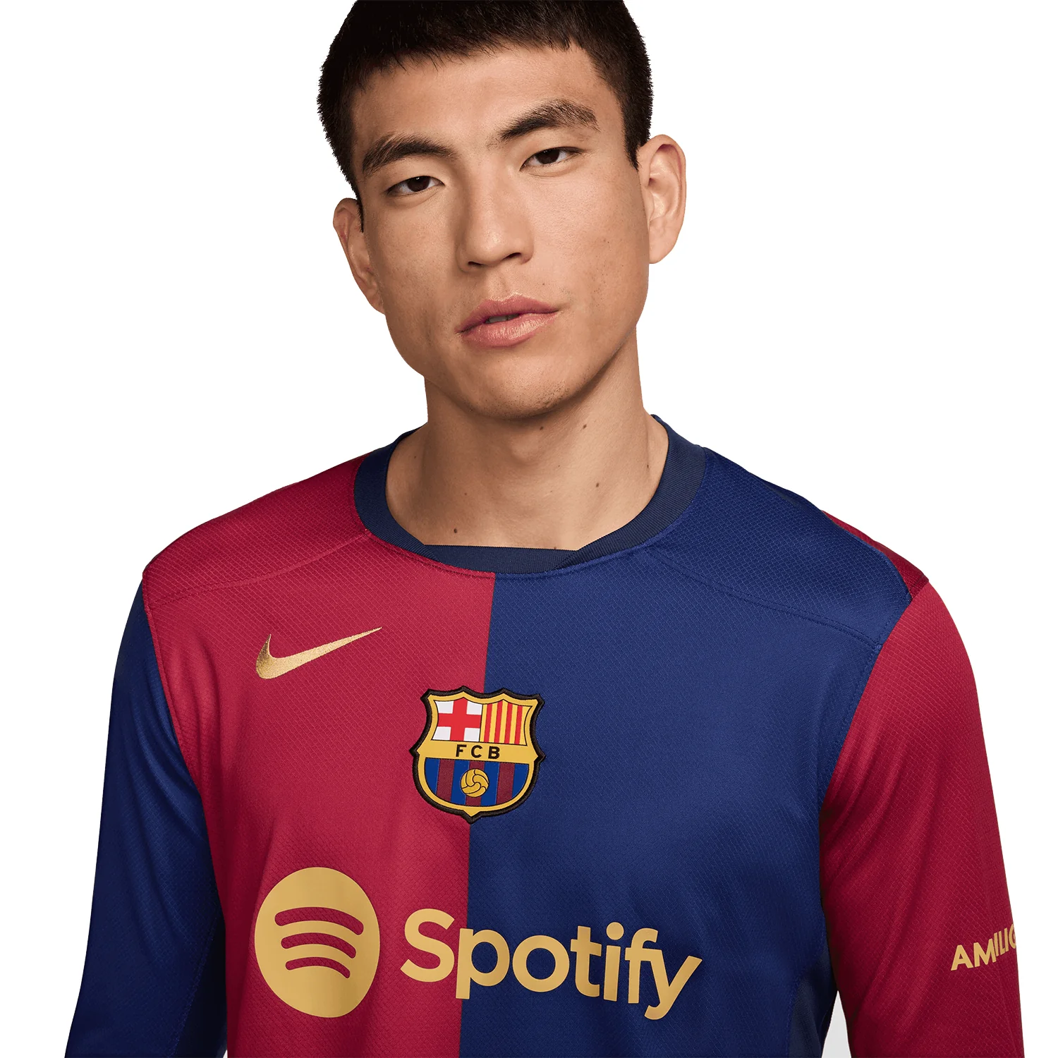 Nike FC Barcelona 2024-25 Men's Long Sleeve Home Stadium Jersey - Image 5