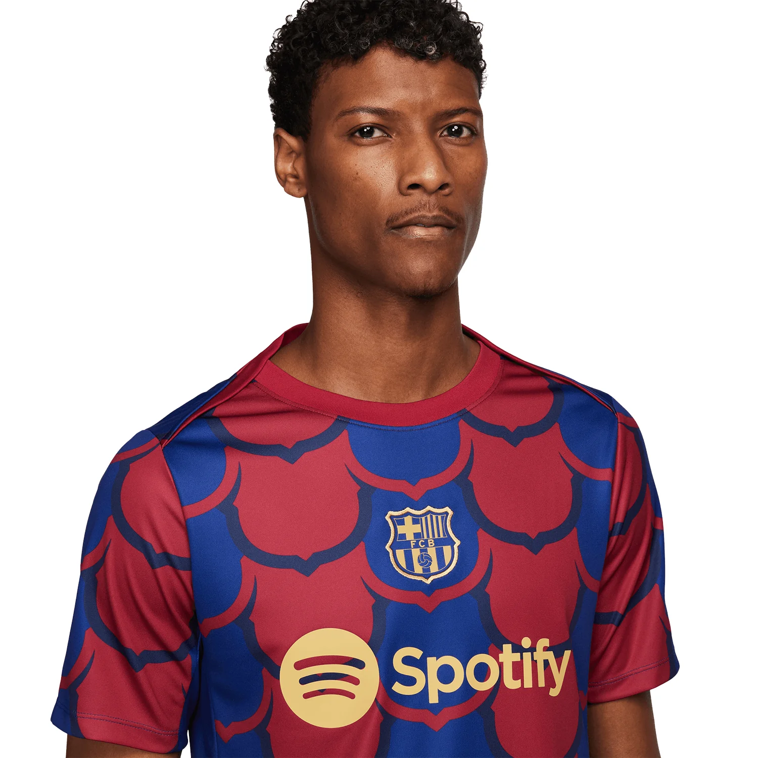 Nike FC Barcelona 2023-24 Men's Short Sleeve Academy Pro Pre-Match Top - Image 3