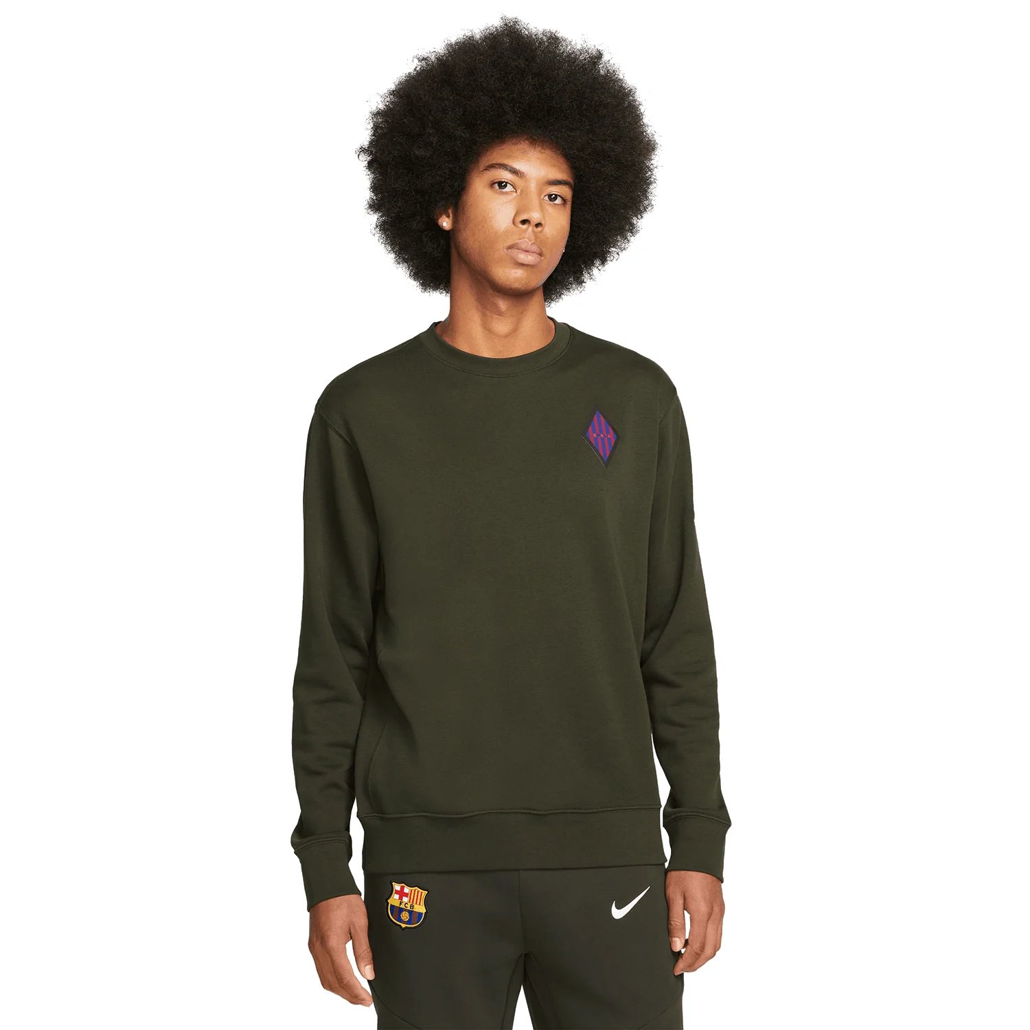 Nike FC Barcelona Men's Club Fleece Crewneck Sweater