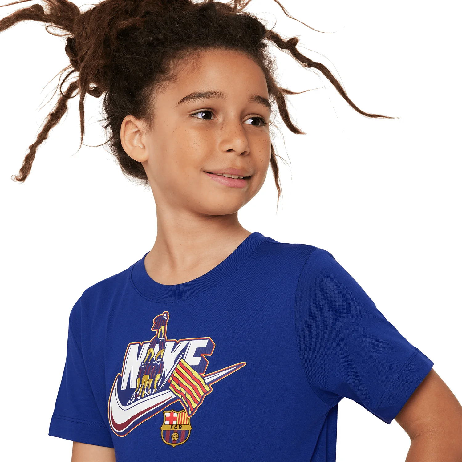 Nike FC Barcelona Youth Graphic Futura Short Sleeve Tee - Image 3