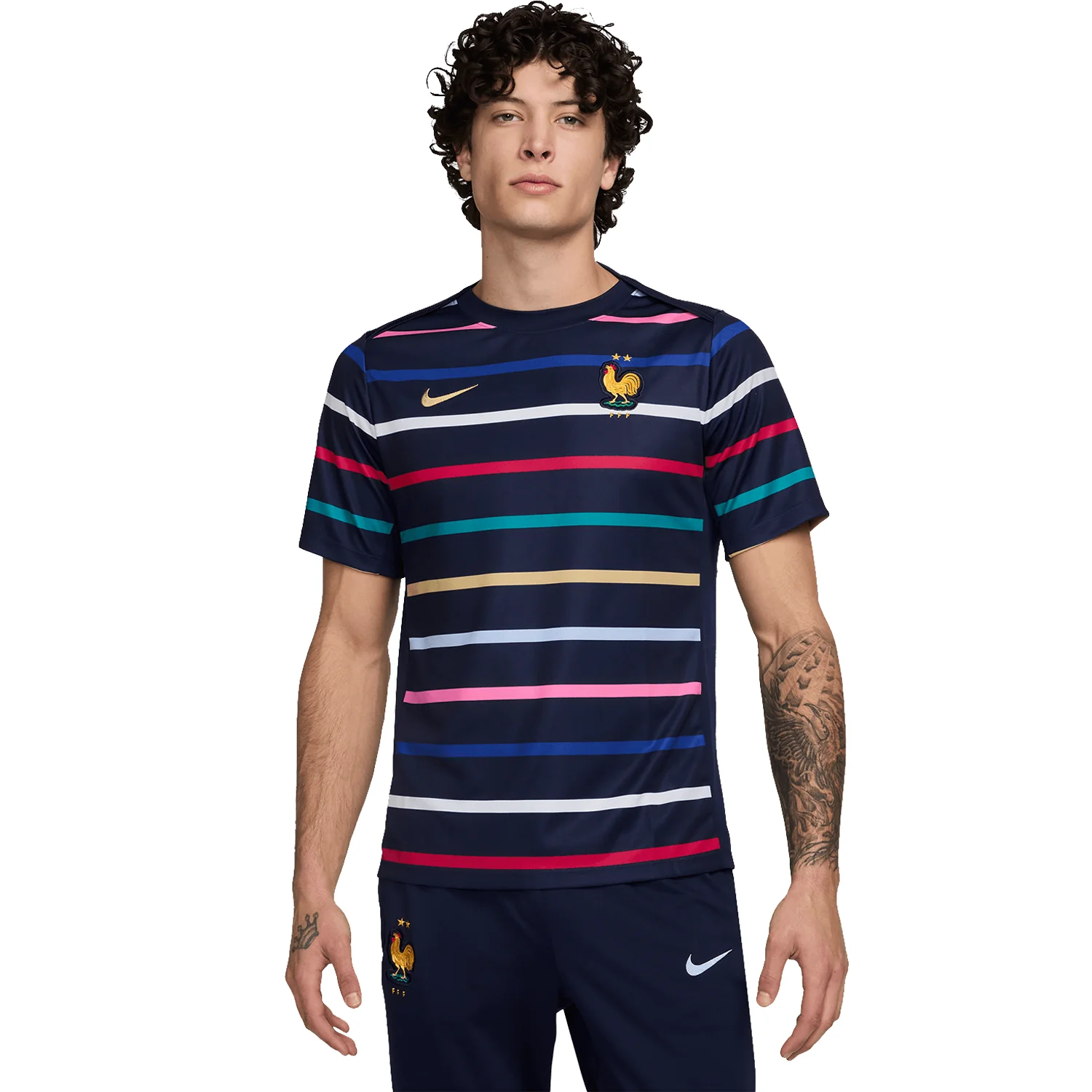 Nike France Men's Short Sleeve Home Academy Pro Pre-Match Top
