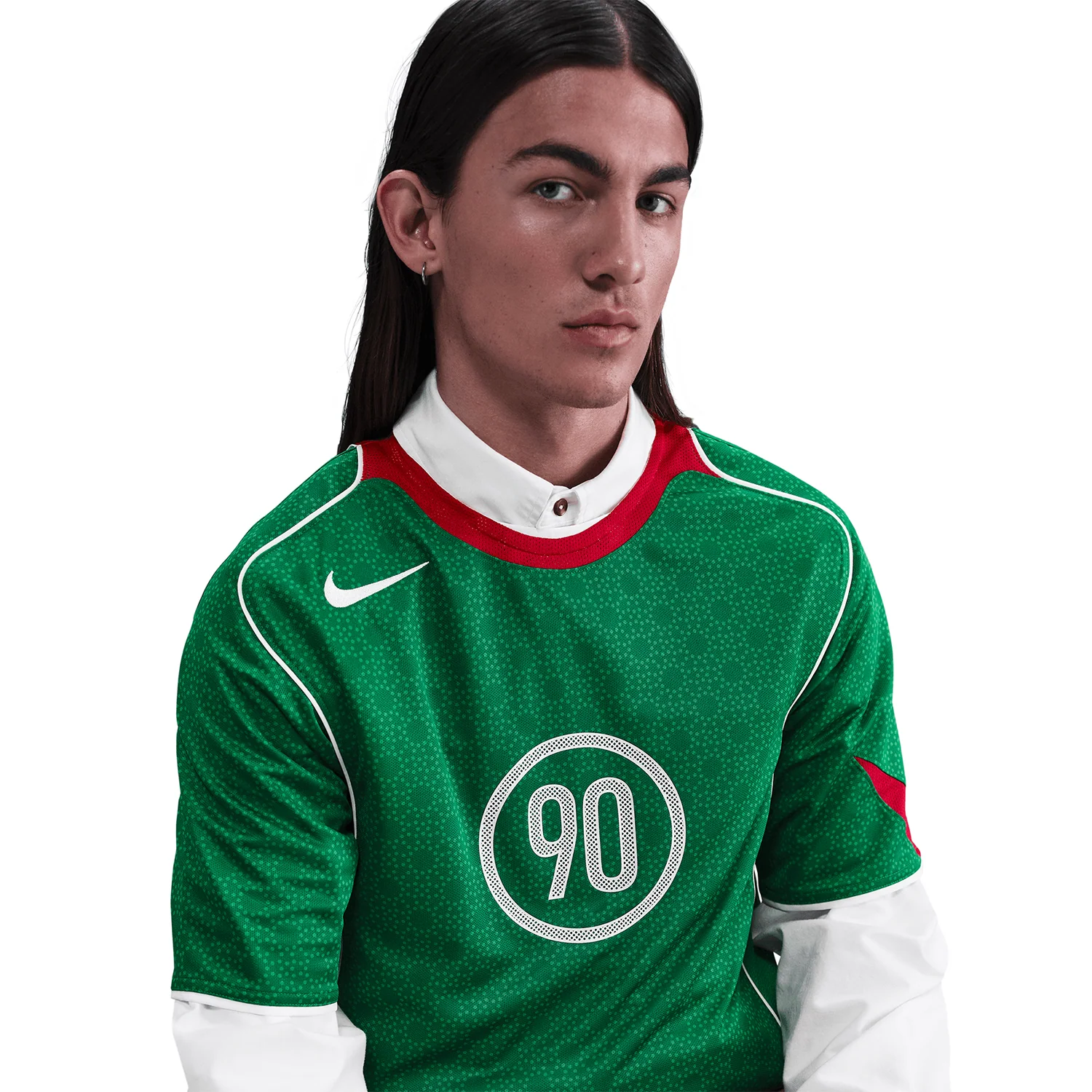 Nike Men's Total 90 Green/Red Jersey - T90 Energy - Image 3