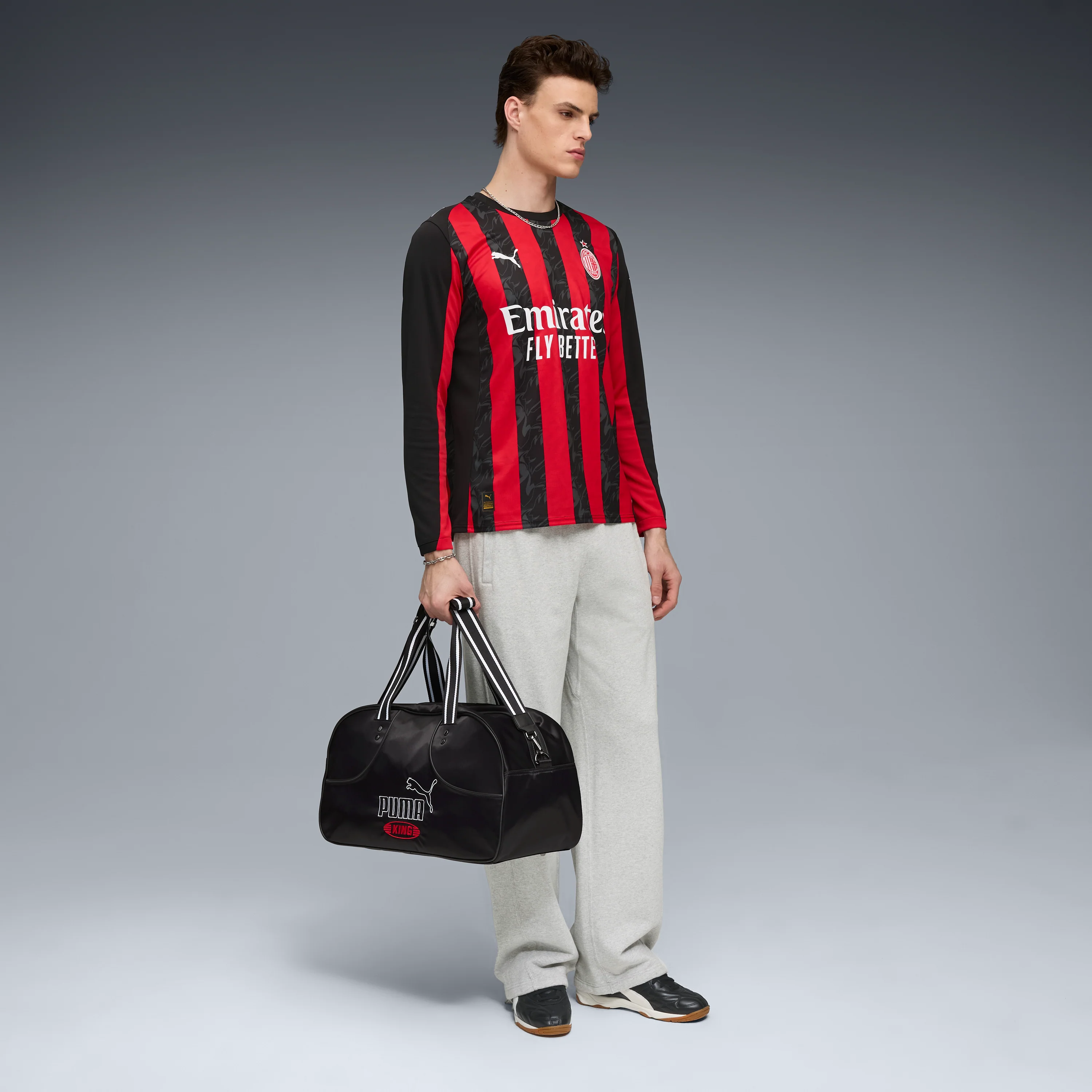 Puma AC Milan 2025-26 Men's Long Sleeve Home Stadium Jersey - Image 4