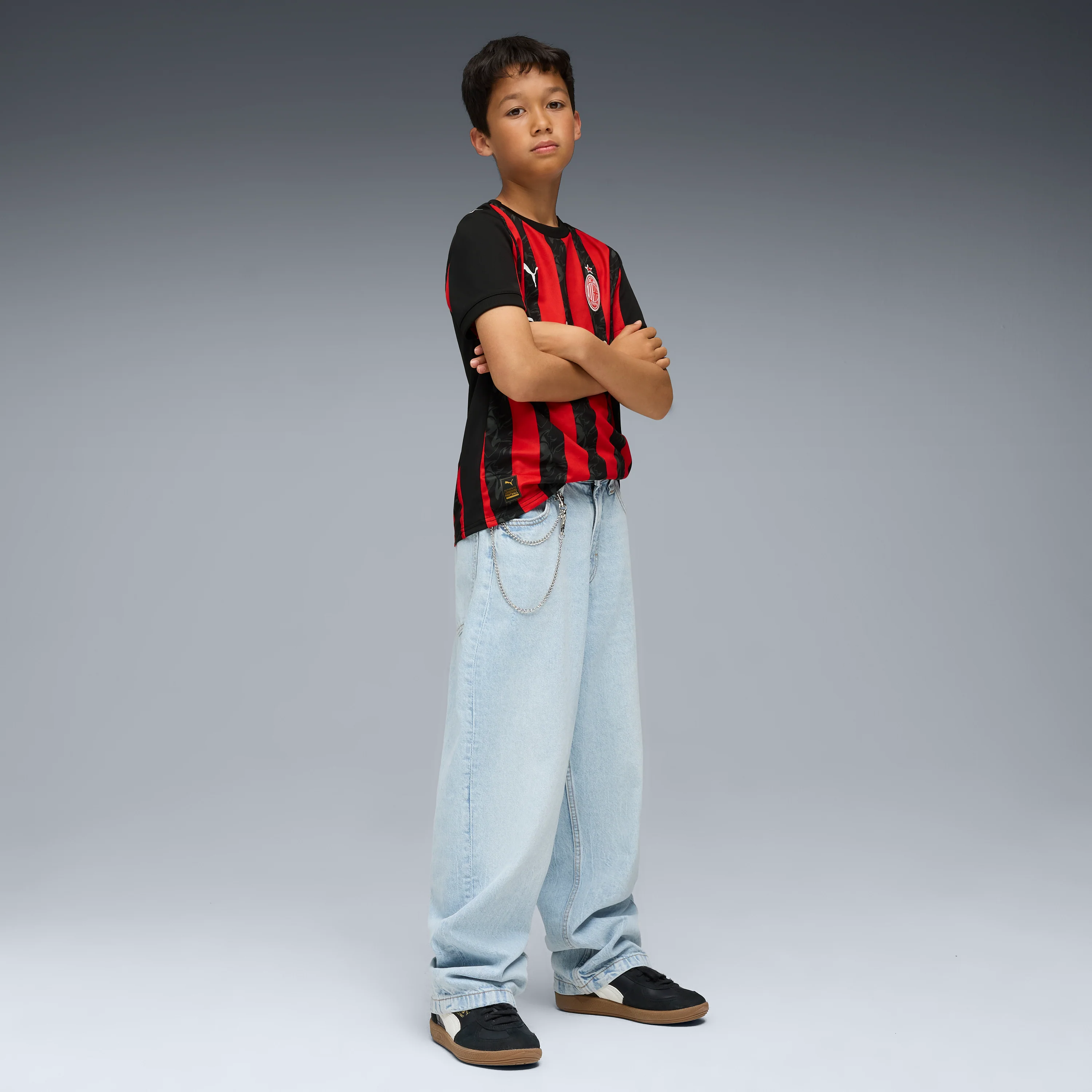 Puma AC Milan 2025-26 Youth Home Stadium Jersey - Image 4