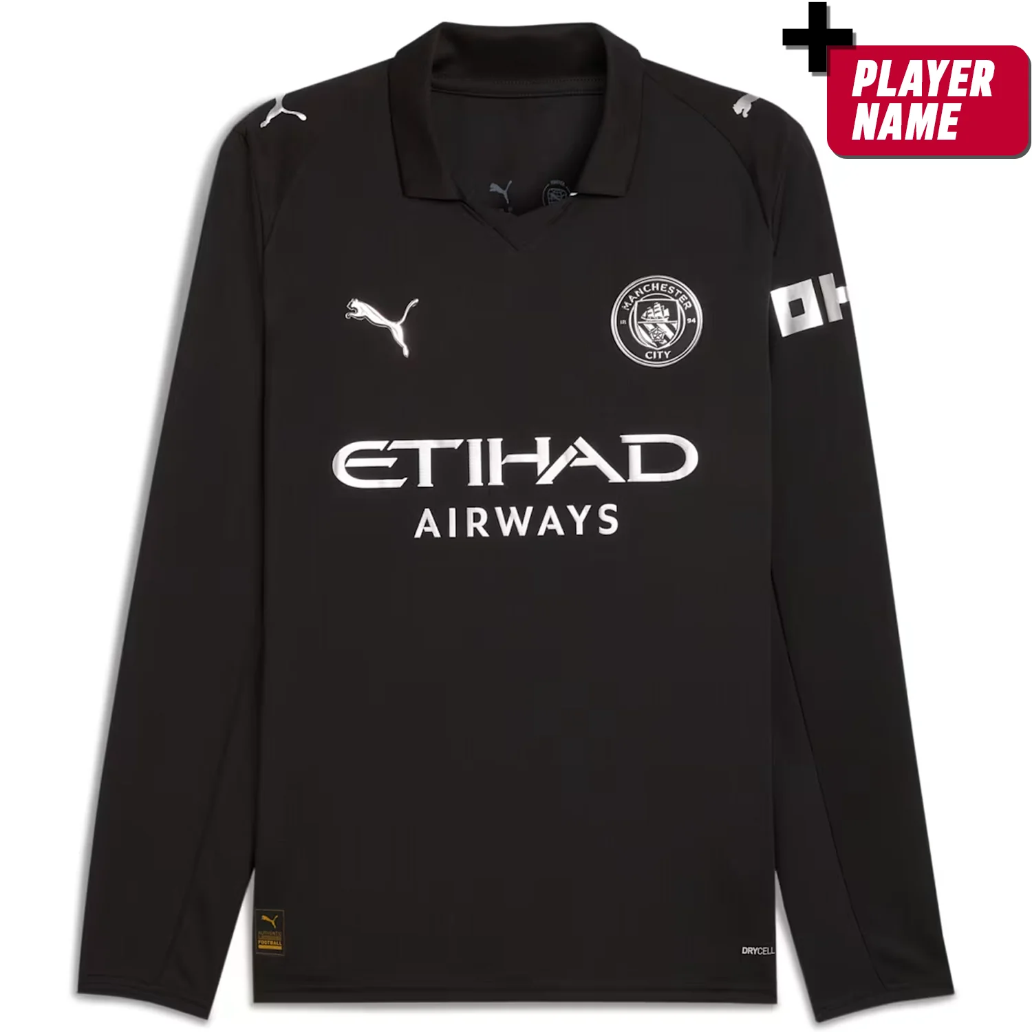 Puma Manchester City 2025-26 Men's Long Sleeve Away Stadium Jersey - Image 3